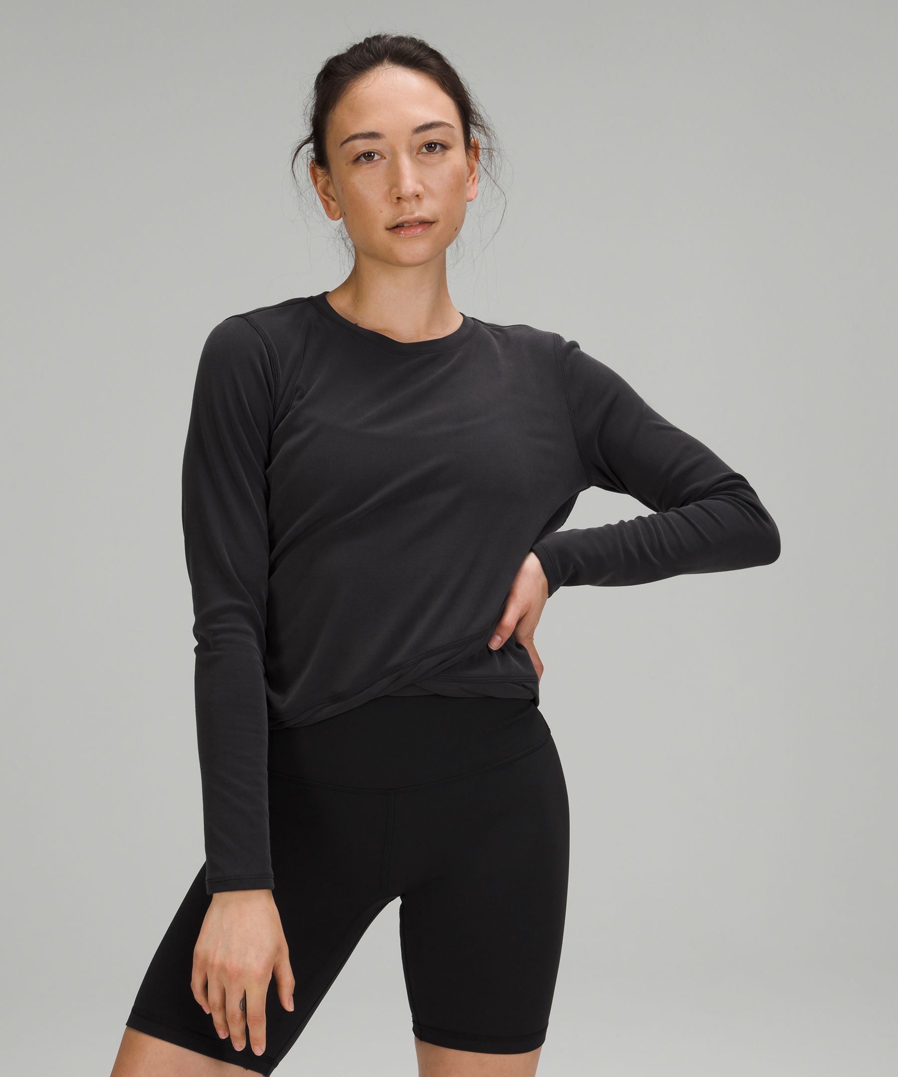 Lululemon Do The Twist Long Sleeve Shirt In Pink Taupe