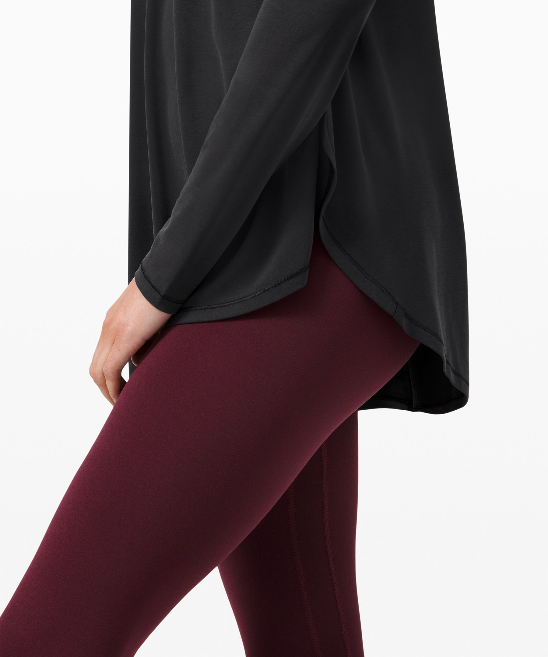 Draped Bum Covering Long Sleeve