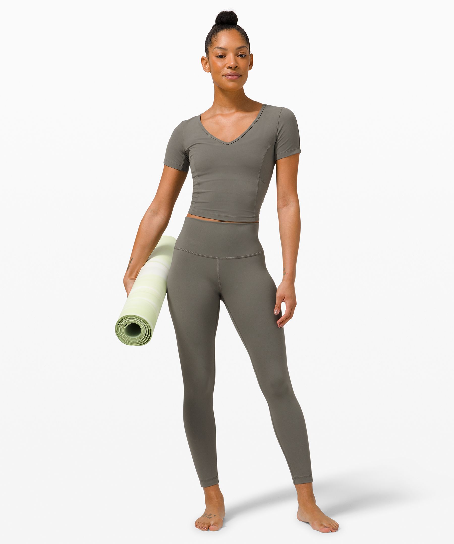 Womens High Waist Nulu Cropped Slim Yoga LU 55 Oversized Five Point Fitness  Gym Capris For Biking, Golf, And Tennis From Luyogastar, $18.82