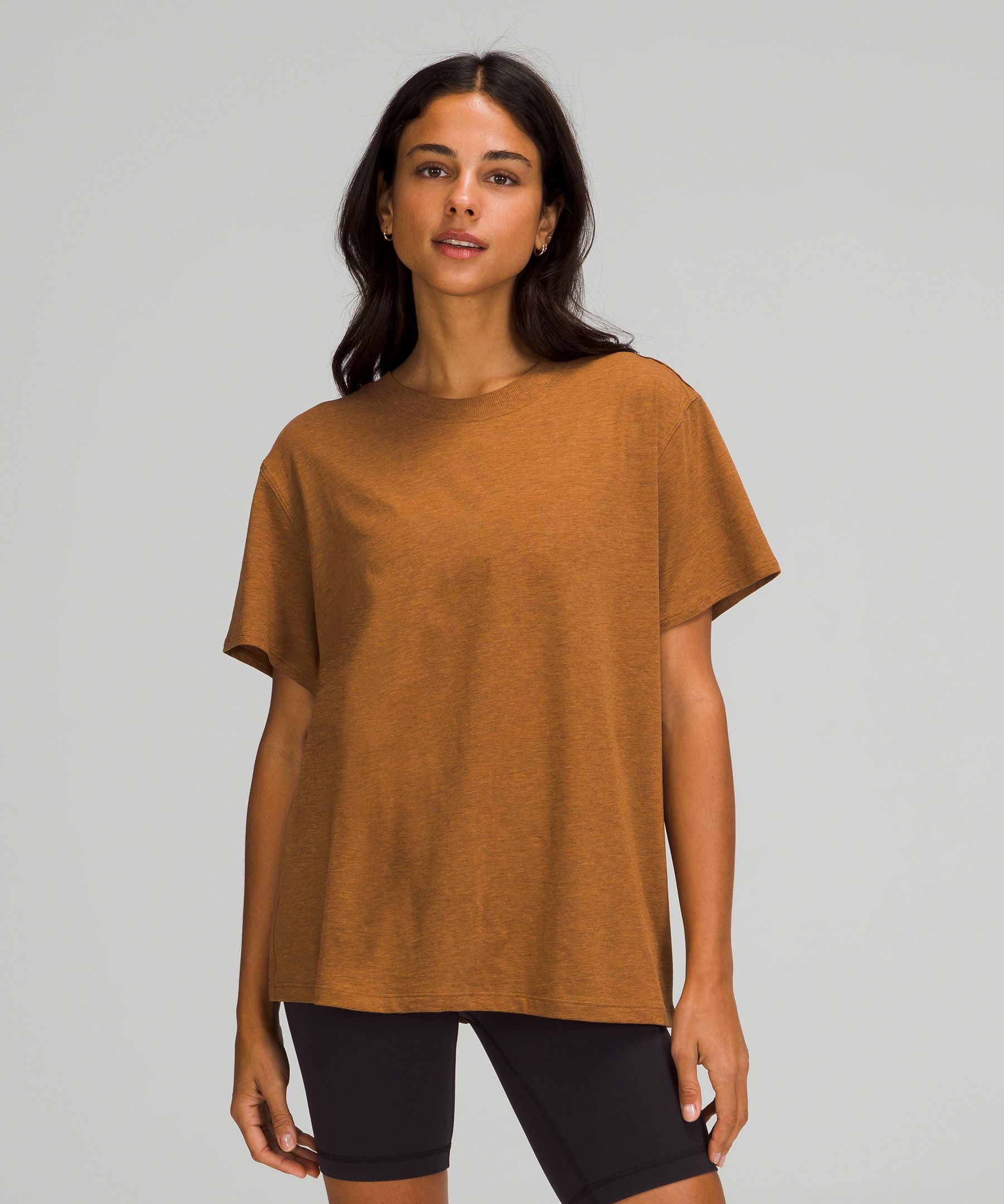 Lululemon All Yours Short Sleeve T-shirt In Heathered Copper Brown
