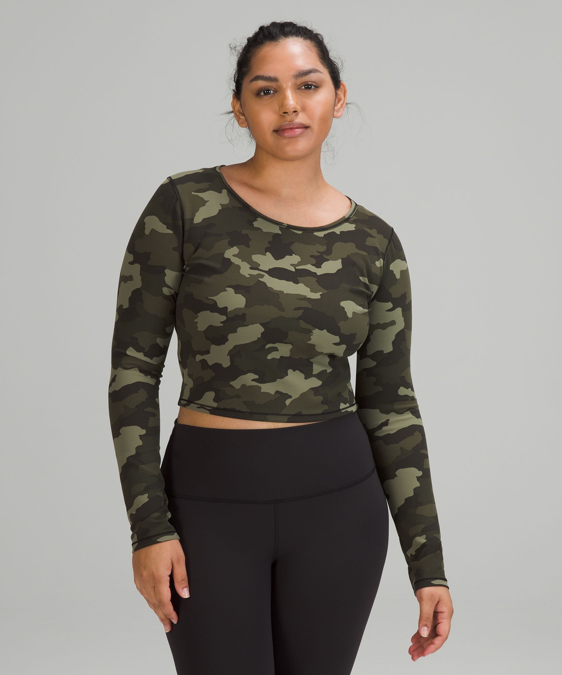 Lululemon Wunder Train Cropped Long Sleeve Shirt In Black | ModeSens