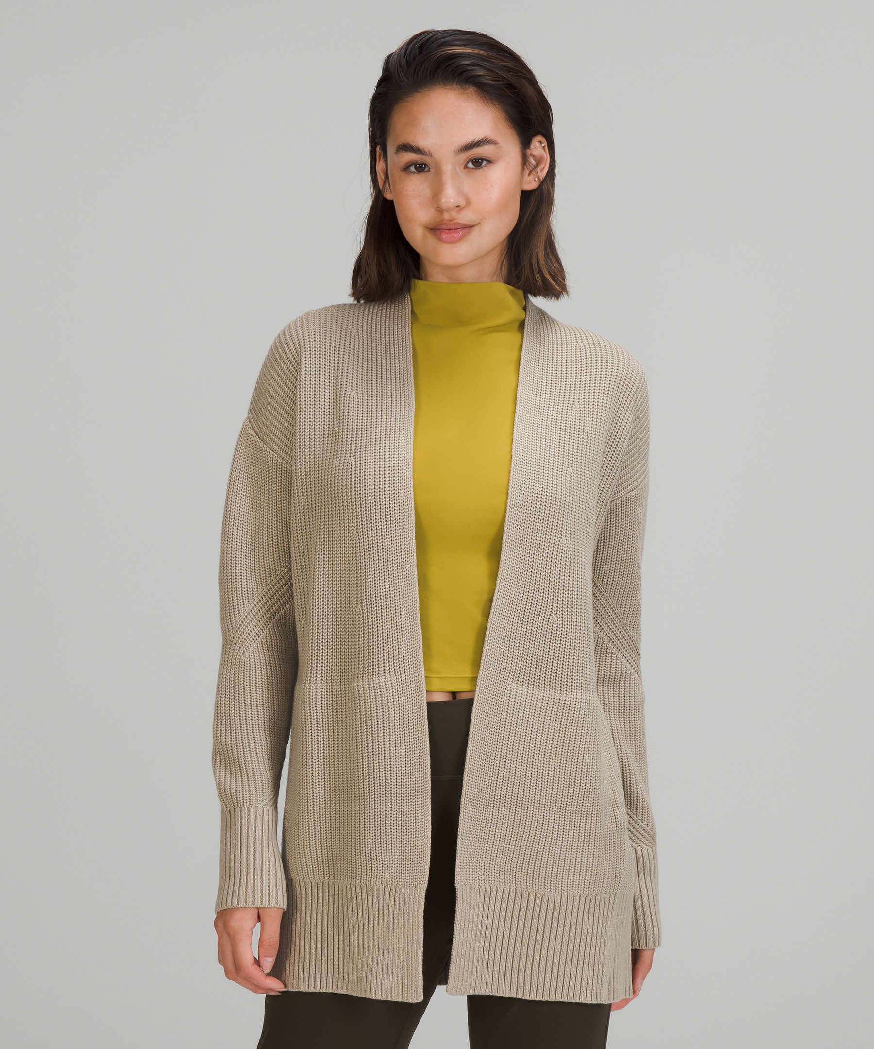 Lululemon Cashlu Sweater Wrap In Raw Linen