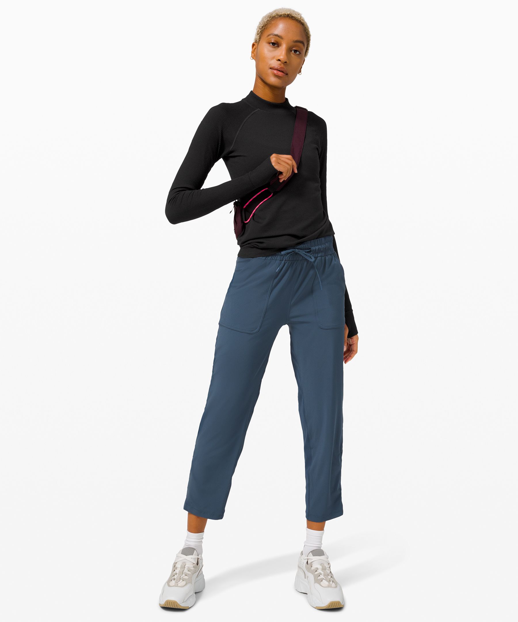 Lululemon Run: Back On Track Crop - Black - lulu fanatics