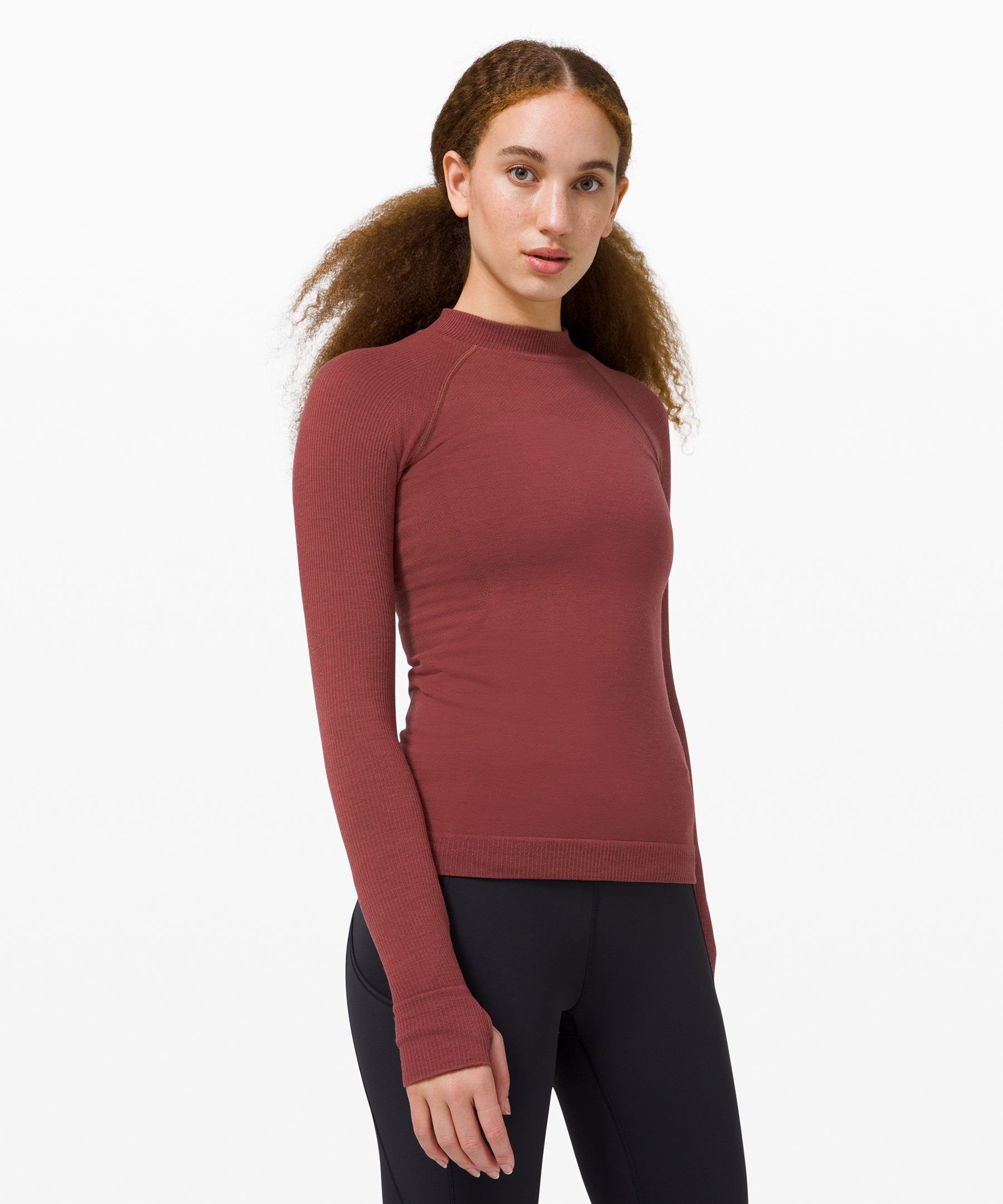 Lululemon Keep The Heat Thermal Long Sleeve In Burgundy