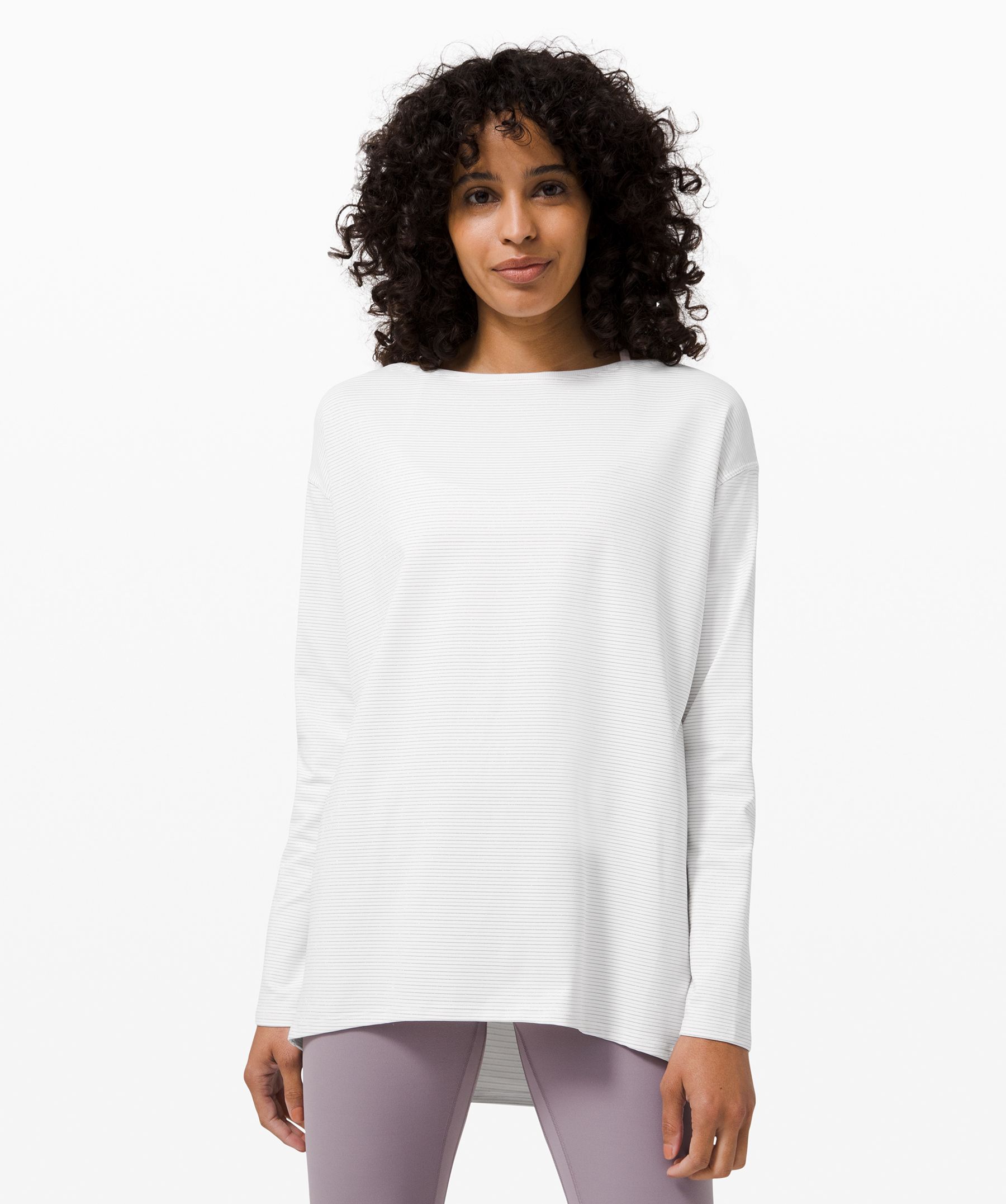 Lululemon Back In Action Long Sleeve-white