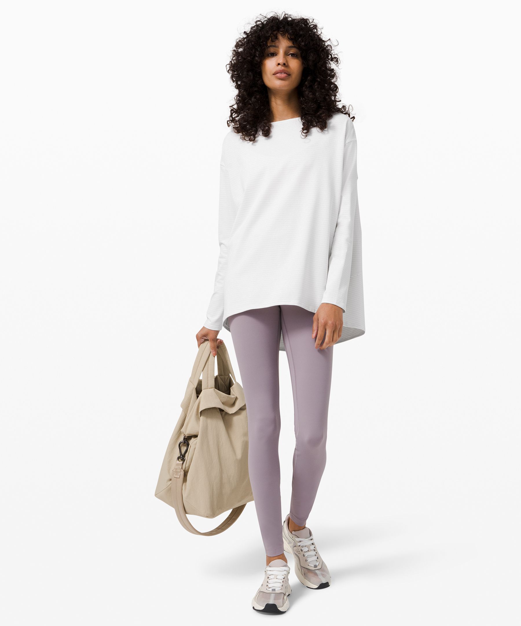 Lululemon Back In Action Long Sleeve-white