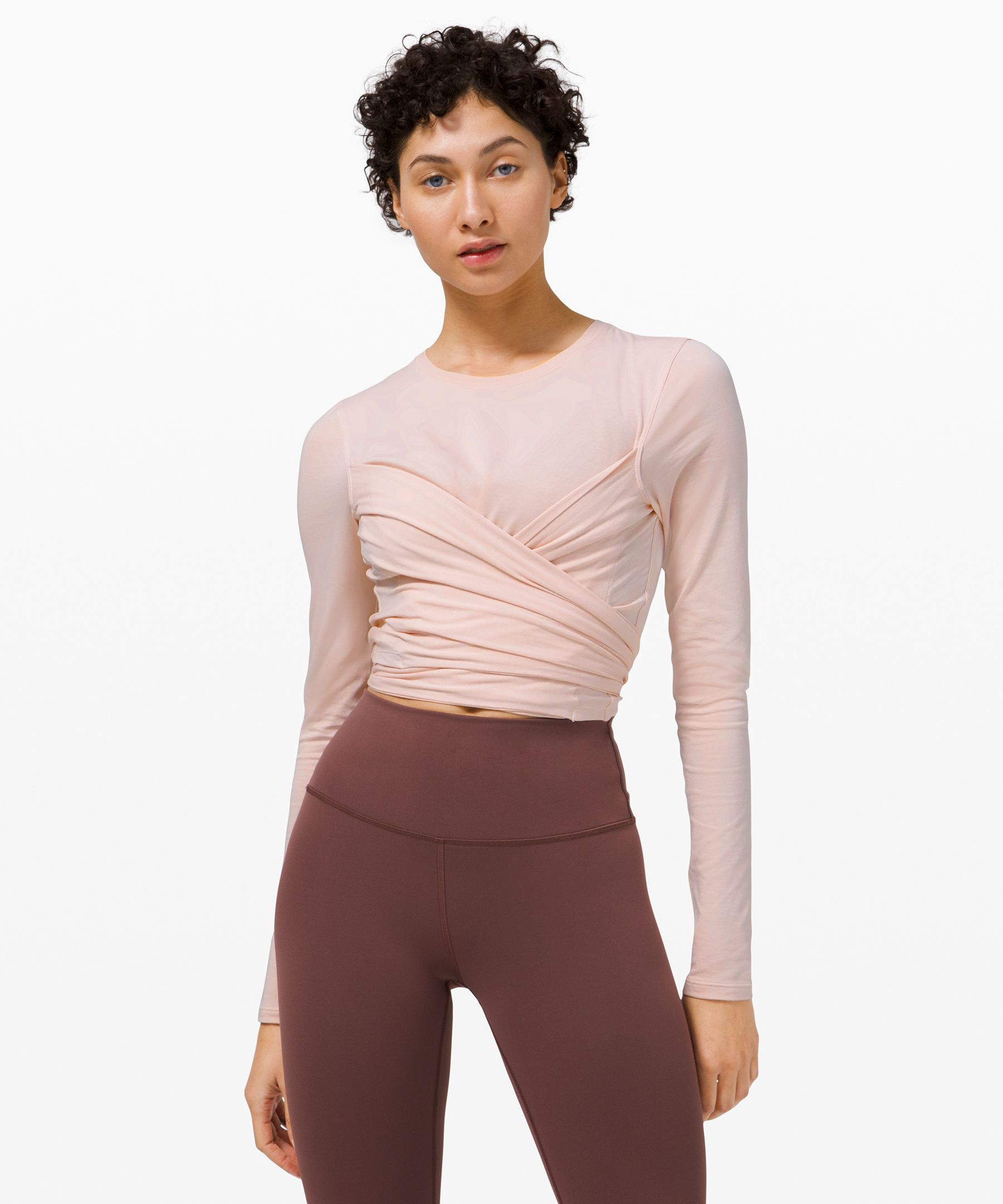 Wrap around clearance yoga top