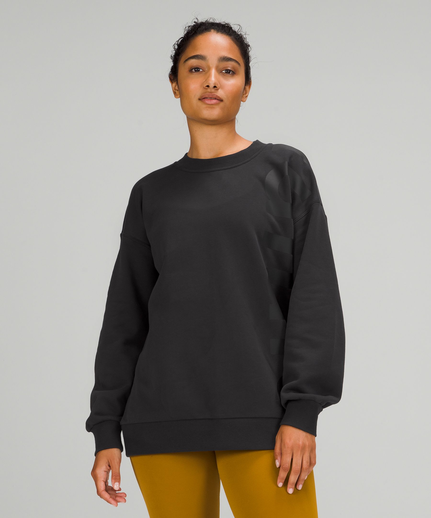 Lululemon Perfectly Oversized Crew *Logo - Crispin Green - lulu fanatics