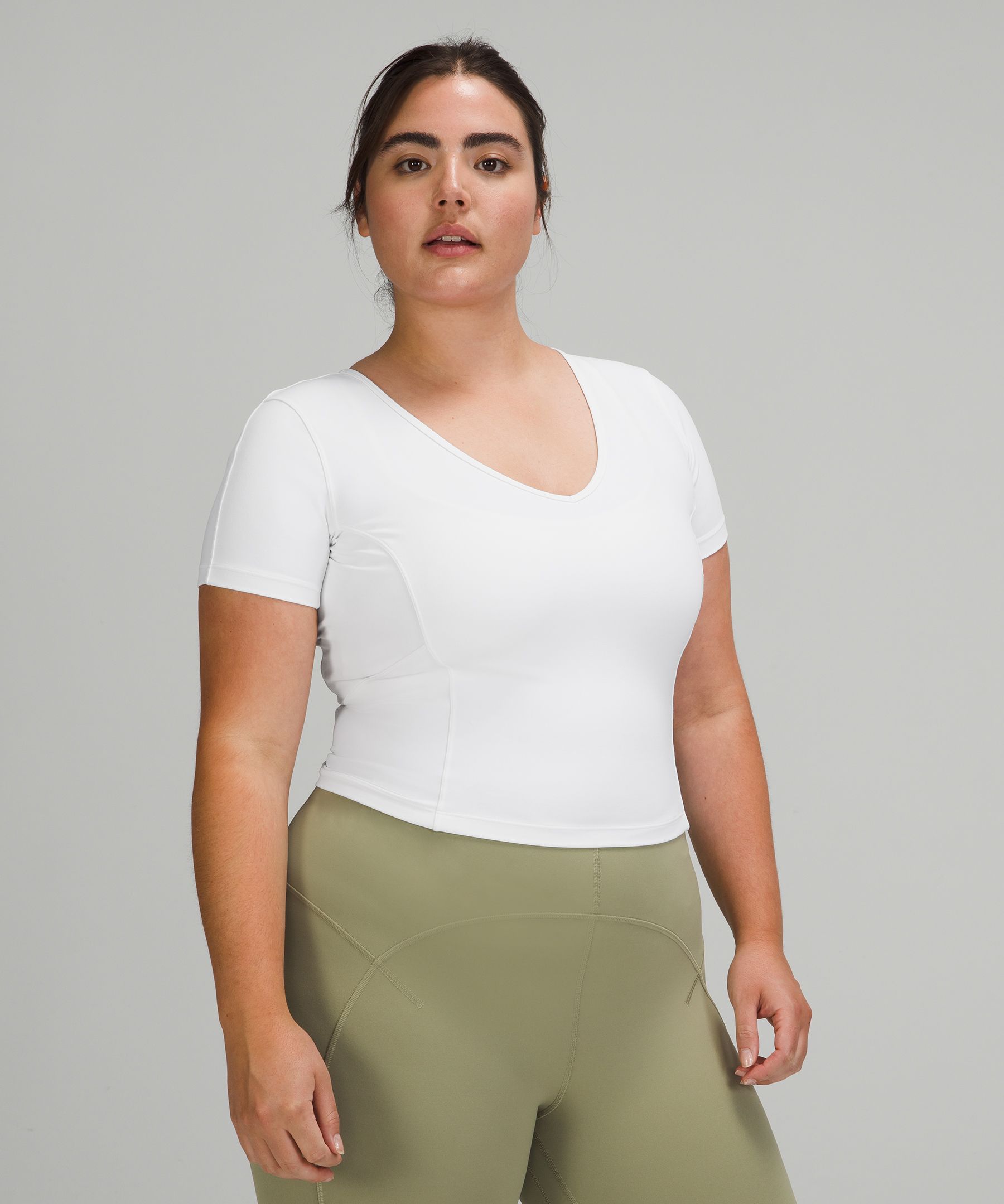 Lululemon Nulu Cropped Slim Yoga Short Sleeve Shirt - 127825261