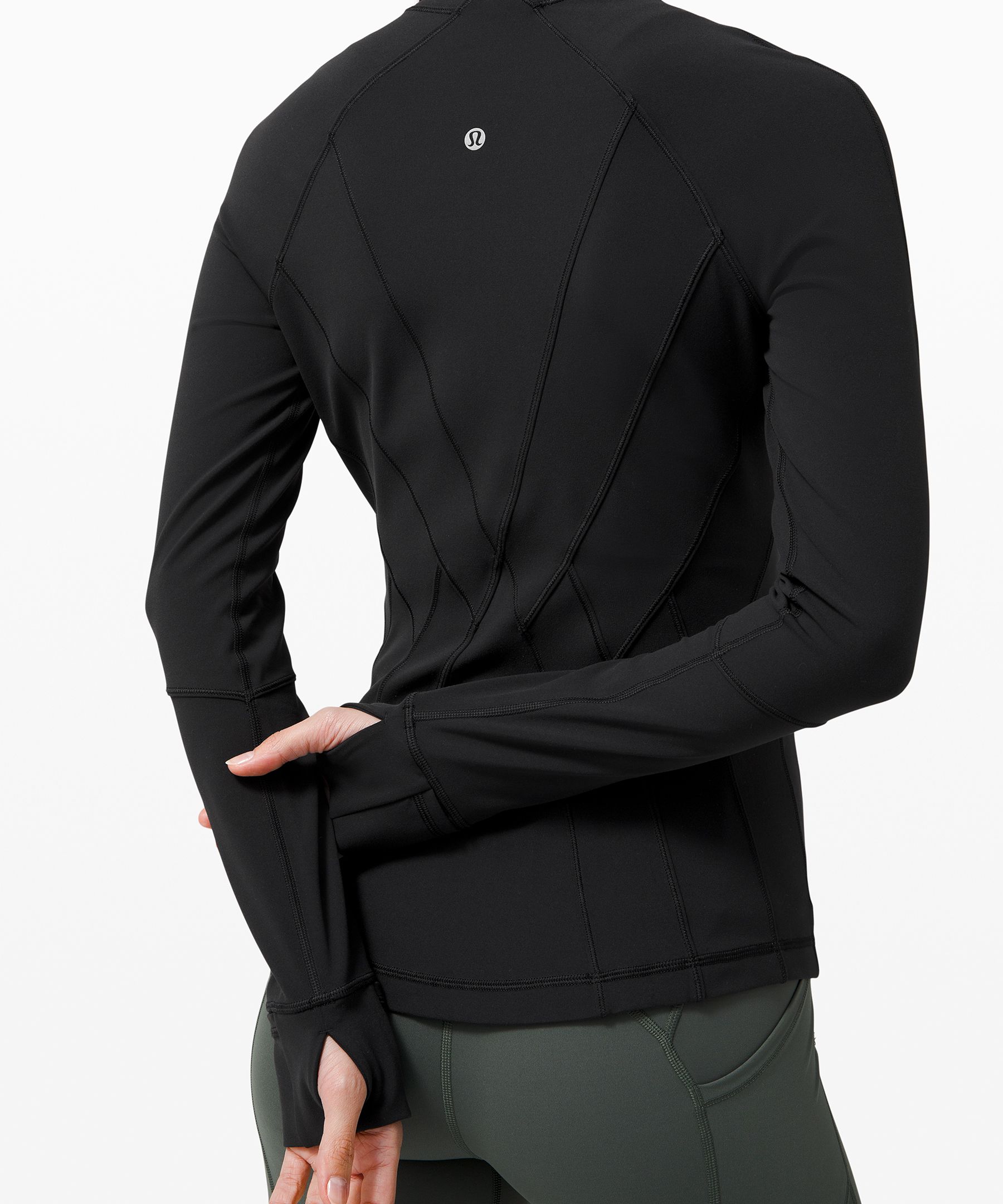 Lululemon Nulu Fold Zip Jacket - Black - lulu fanatics