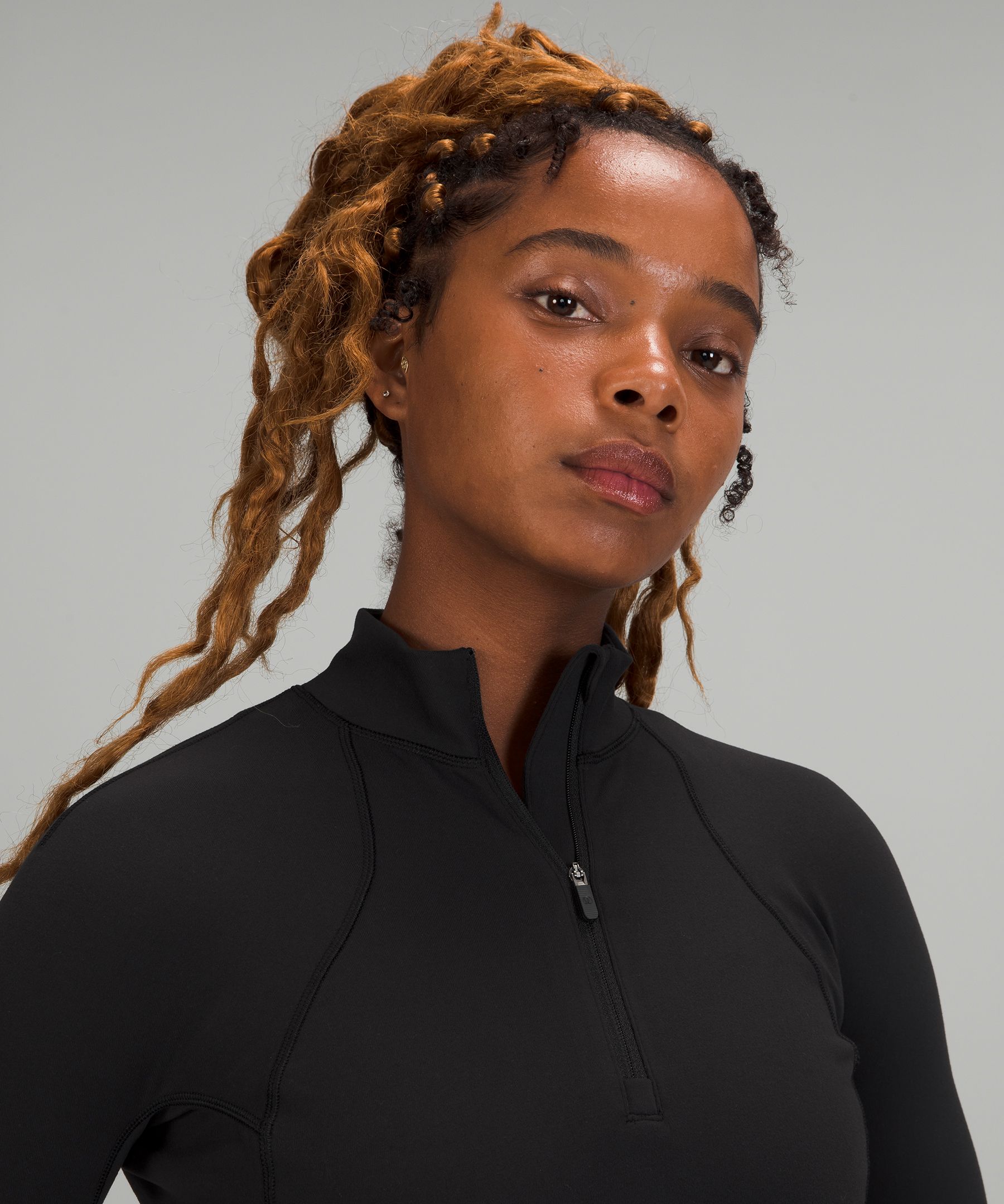 Lululemon It's Rulu Run Cropped Half-zip Top - Black