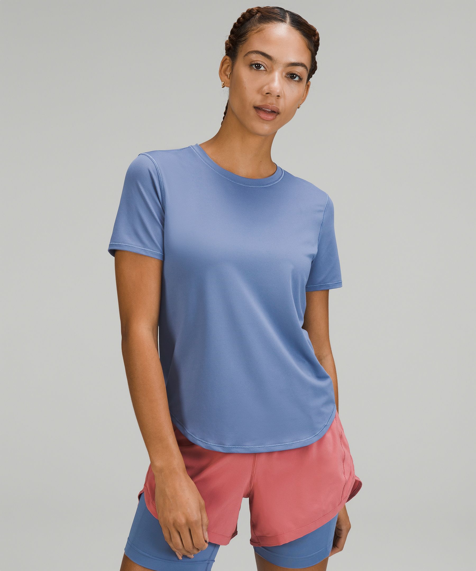 Lululemon High-neck Running And Training T-shirt In Water Drop | ModeSens