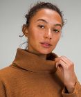 Ribbed Funnel Neck Pullover