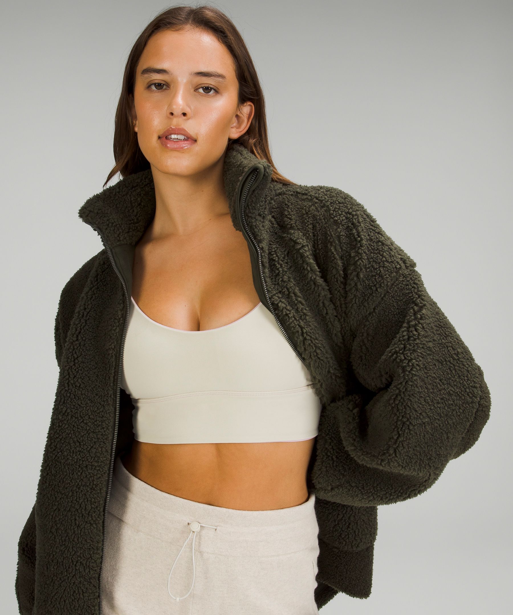 Lululemon + Long Textured Fleece Jacket