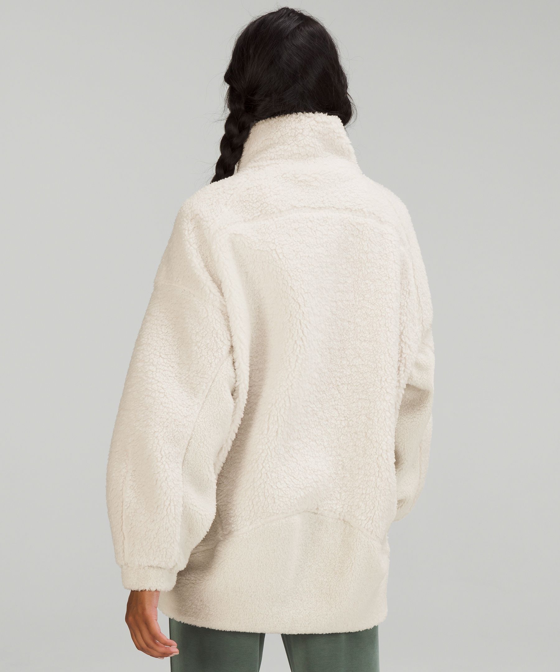 Long Textured Fleece Jacket