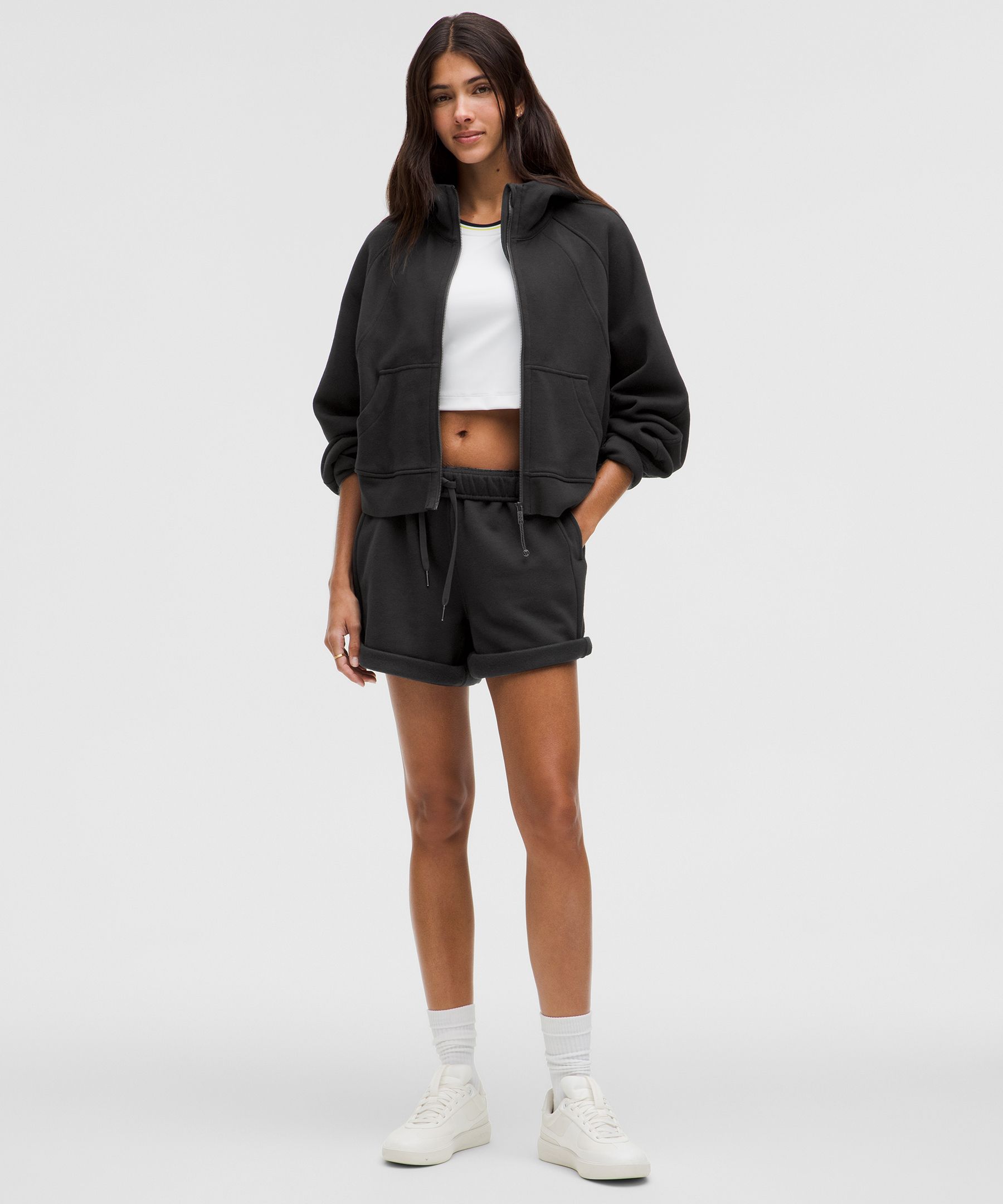 Lululemon Scuba Oversized Full Zip - Heathered Speckled Black