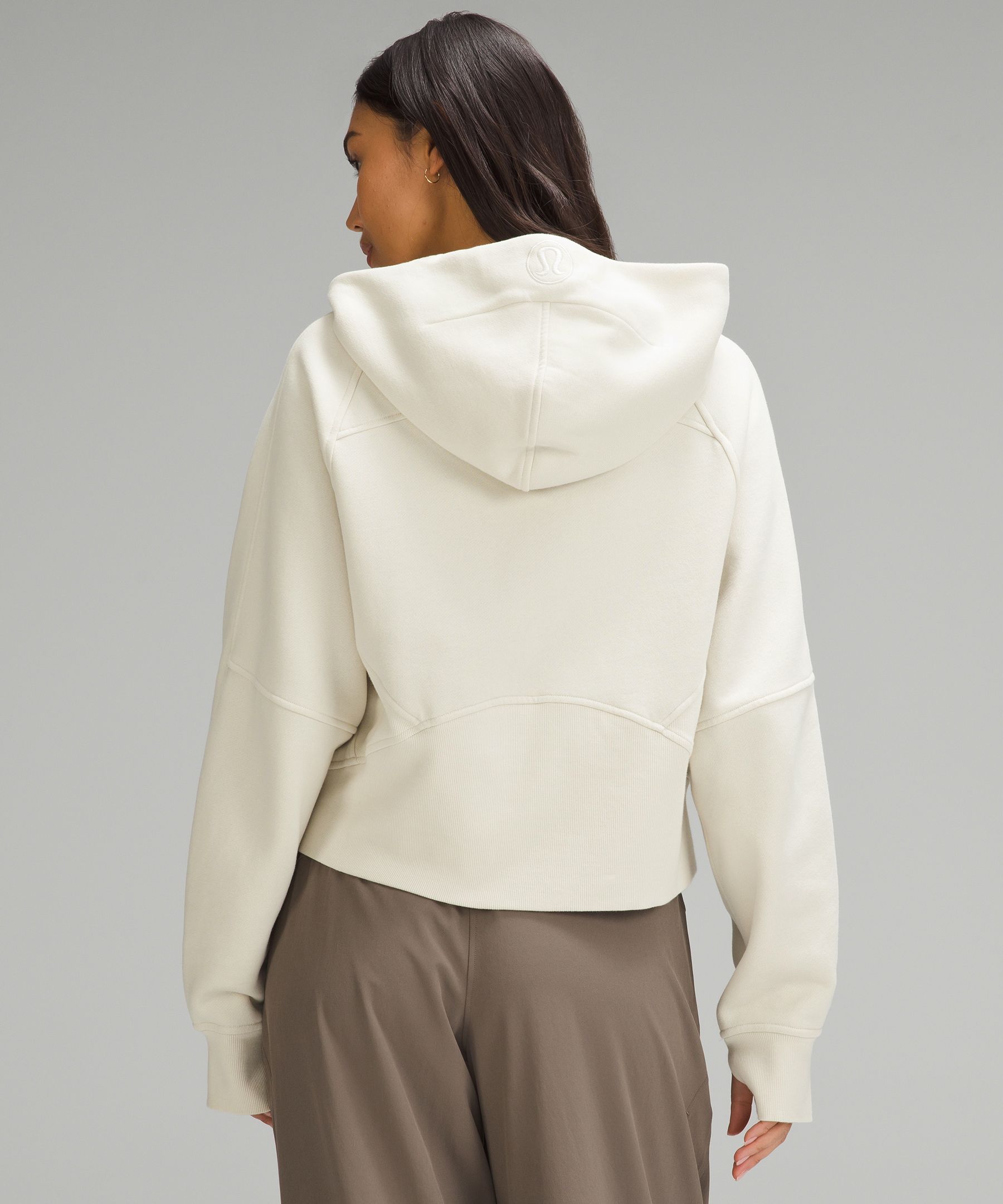 lululemon athletica Scuba Full-zip Cropped Hoodie - Color White - Size 10  in Natural