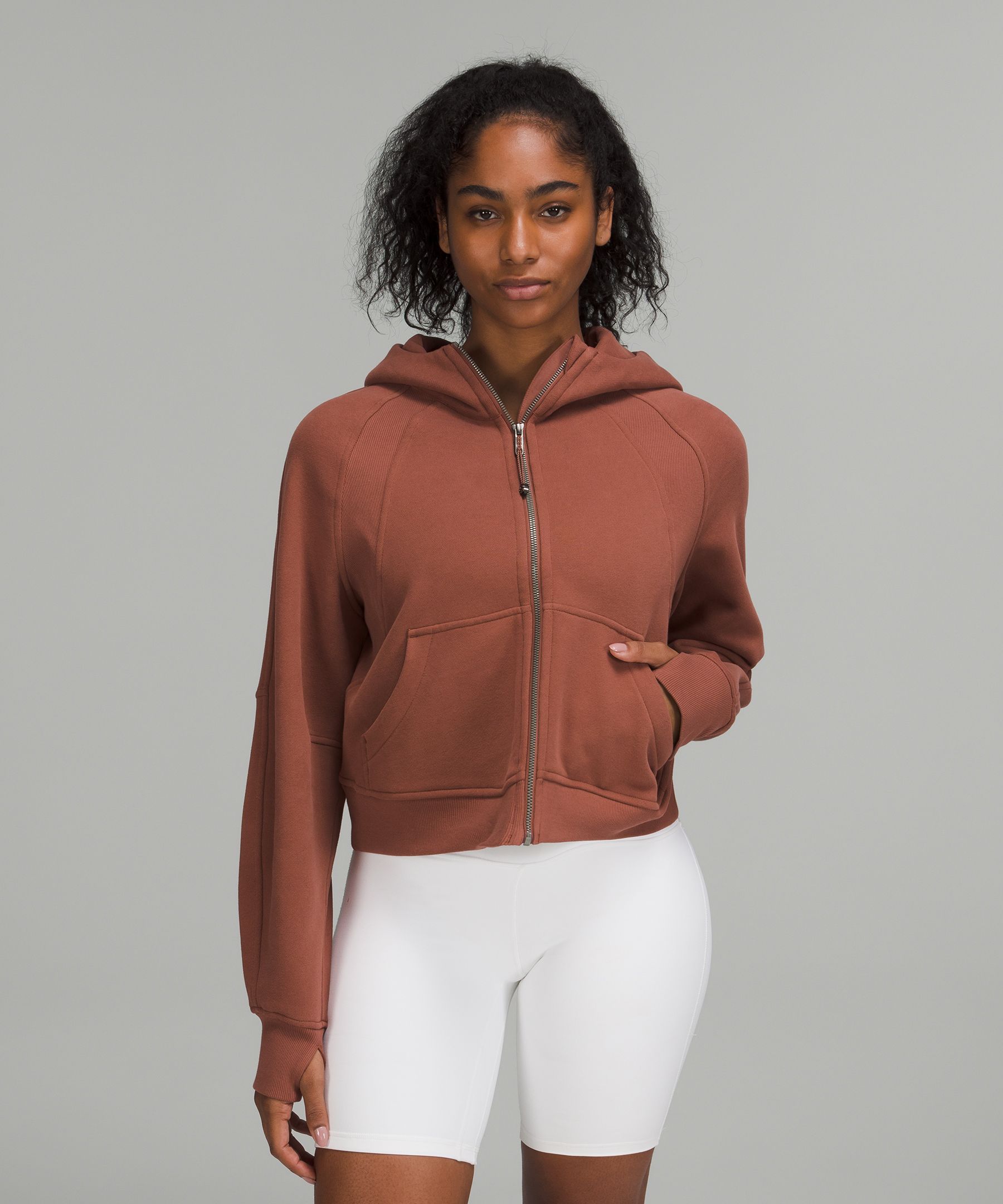 Lululemon Scuba Oversized Full Zip *online Only In Brown