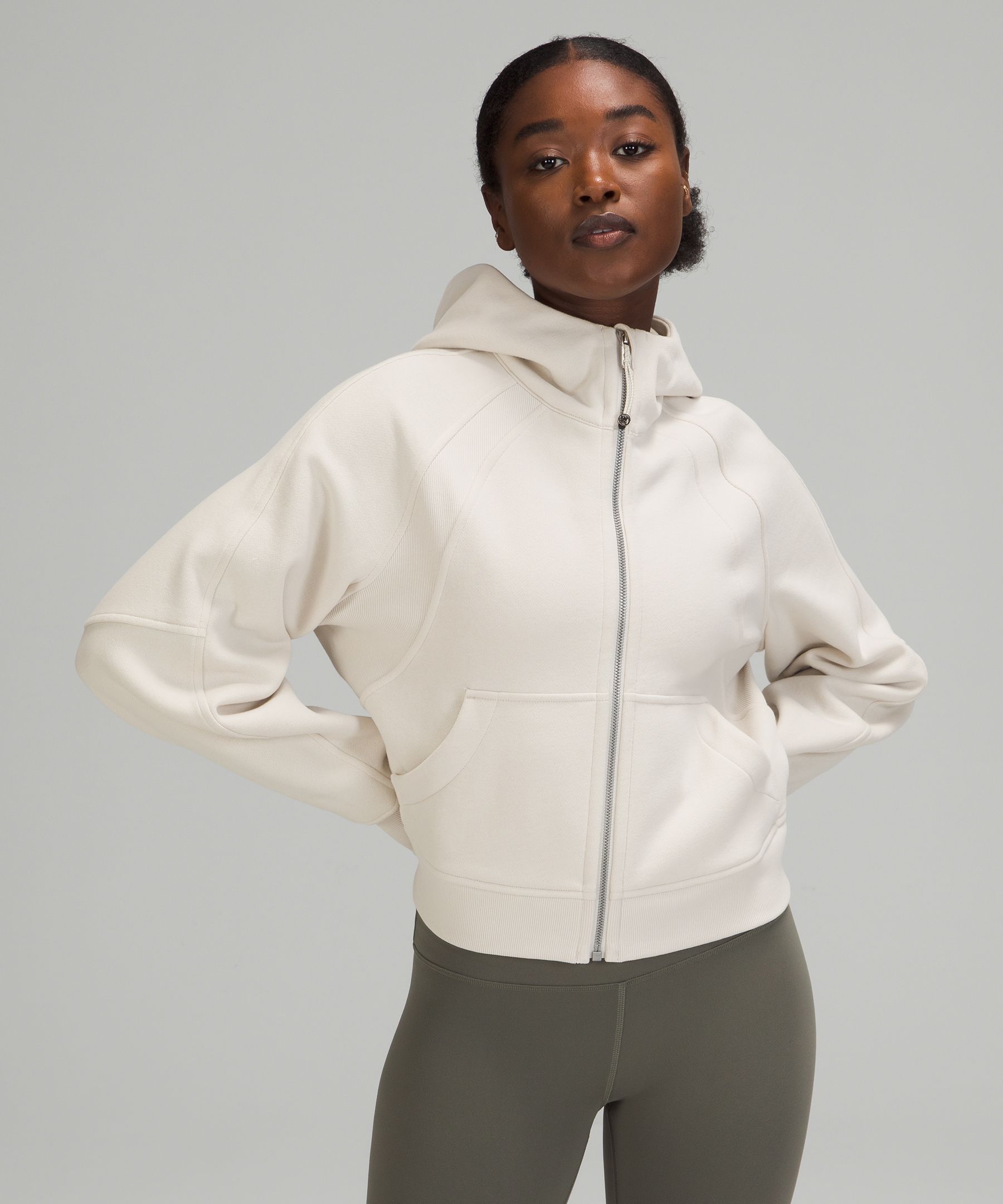 Lululemon Scuba Oversized Full Zip In White