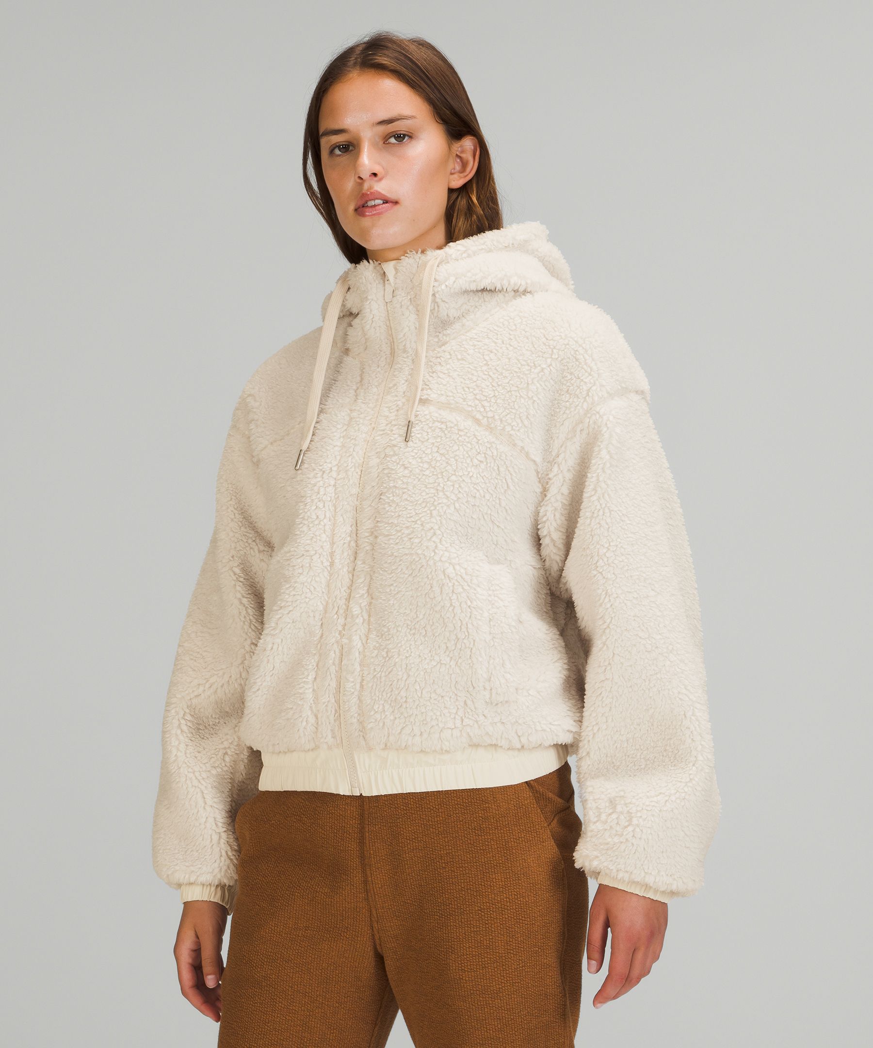 Long Textured Fleece Jacket