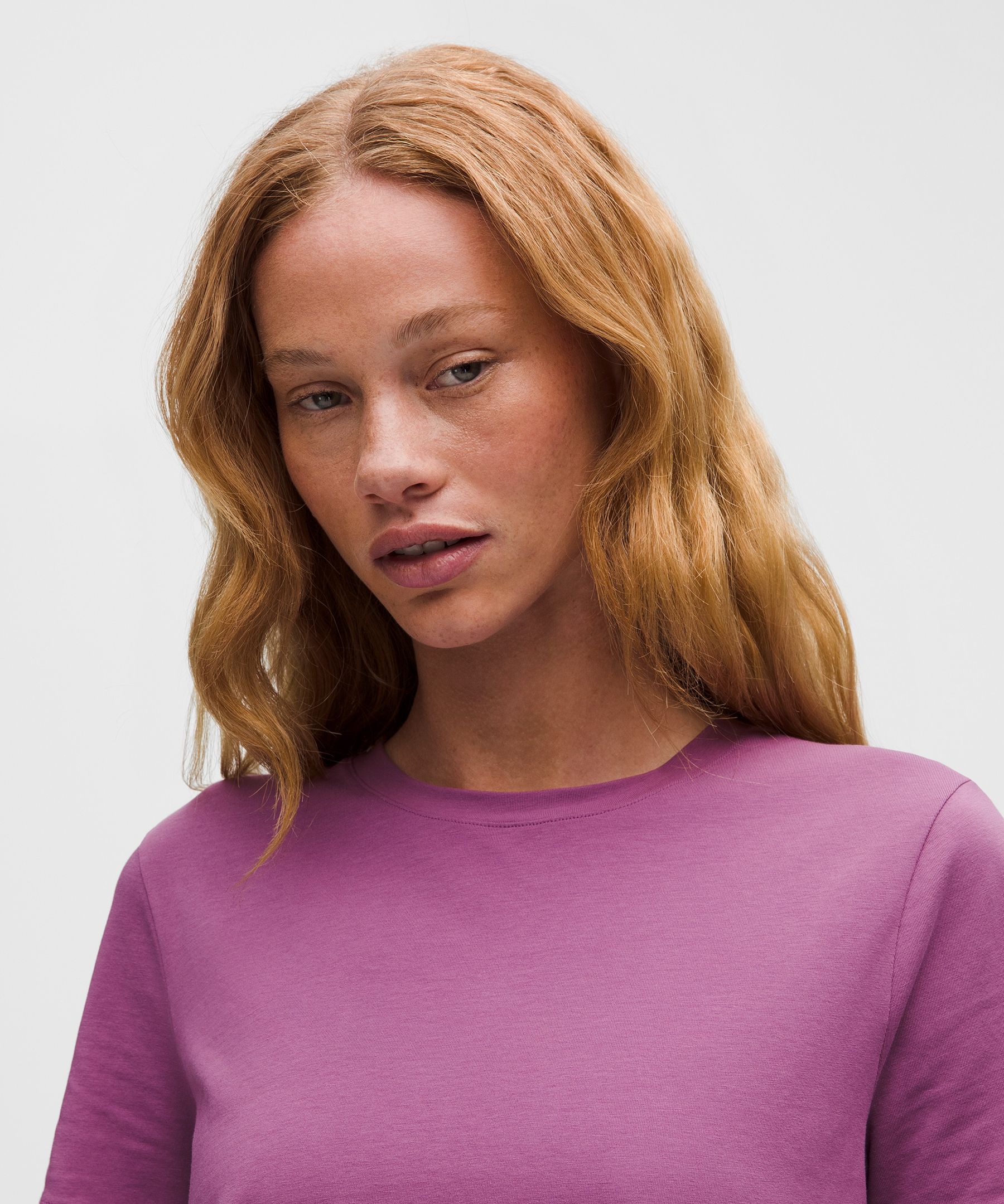 Love Curved-Hem Crewneck T-Shirt | Women's Short Sleeve Shirts & Tee's