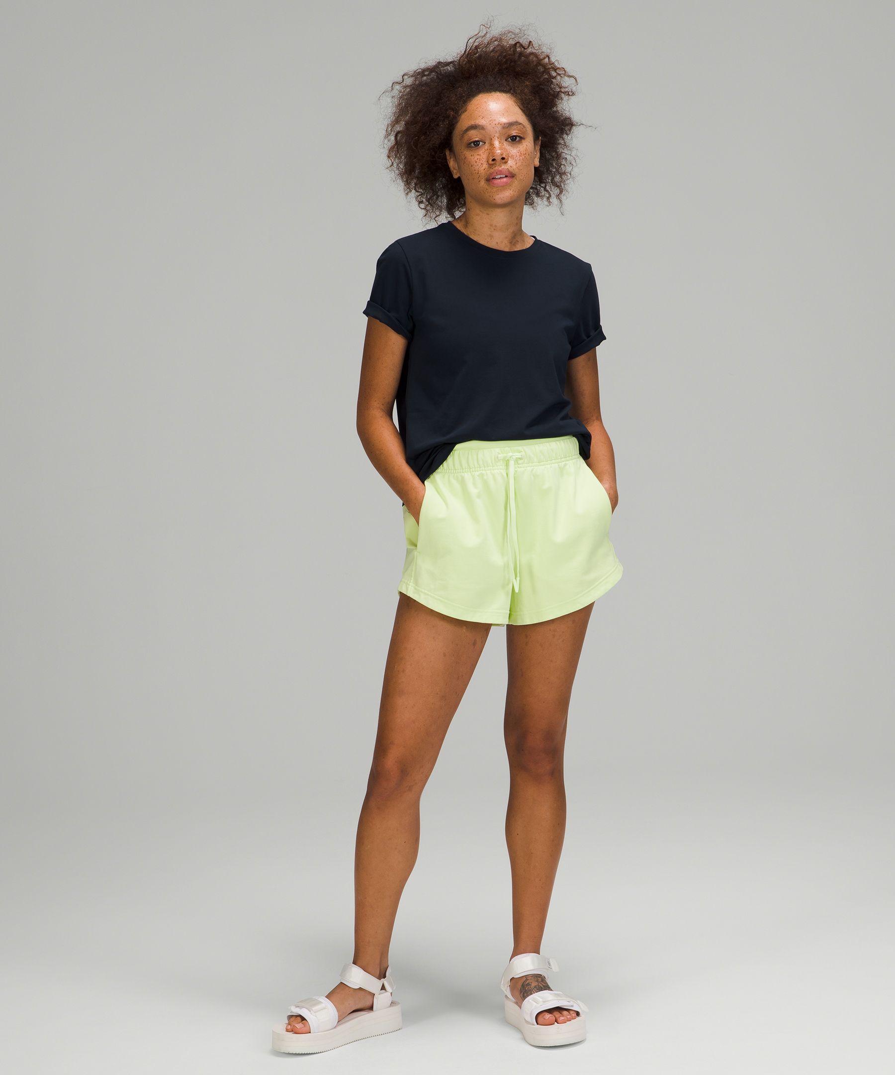 Lululemon Love Crew Short Sleeve T-Shirt - Synchronise Stripe White  Maldives Green - lulu fanatics