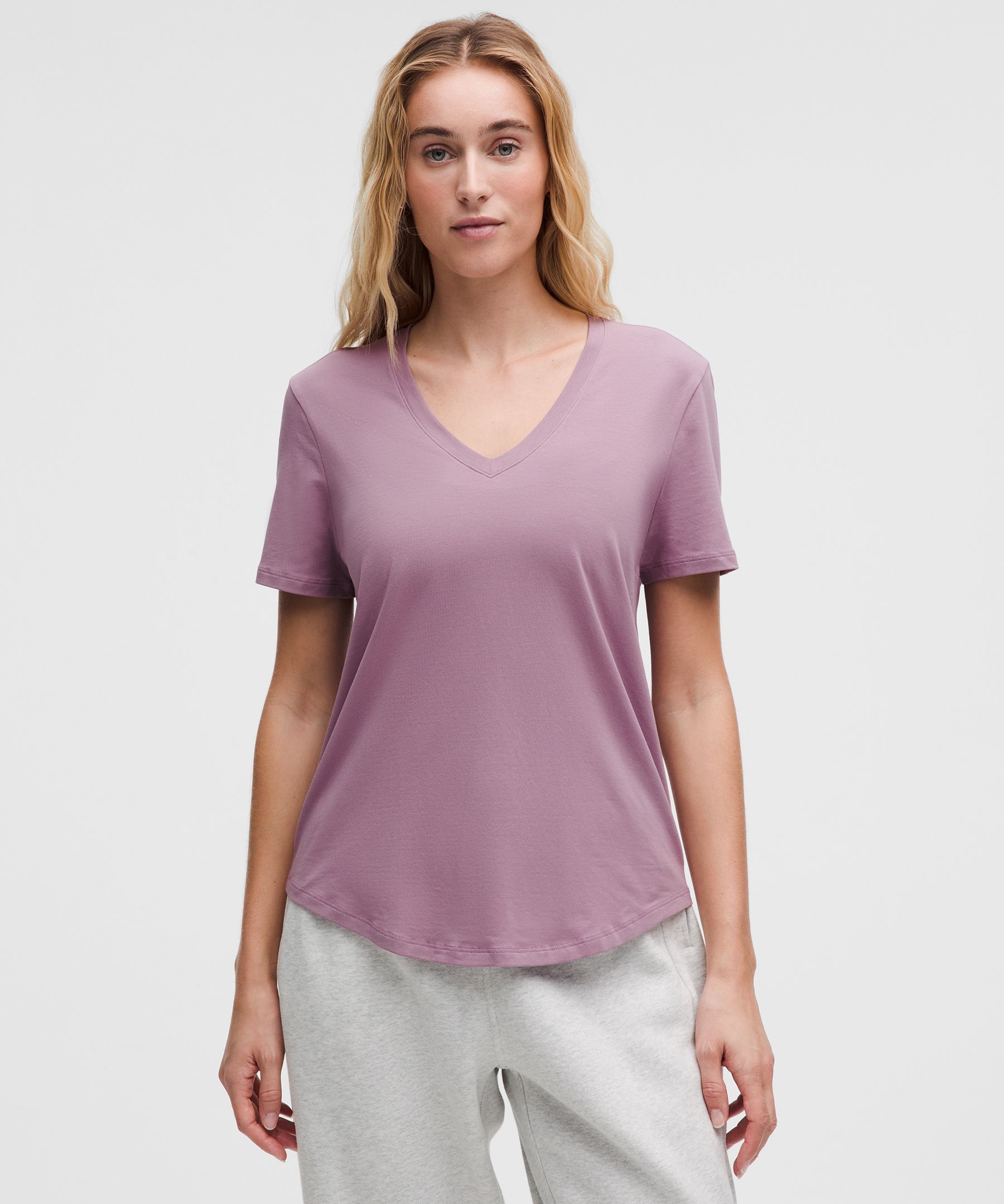 Love V-Neck T-Shirt - Purple