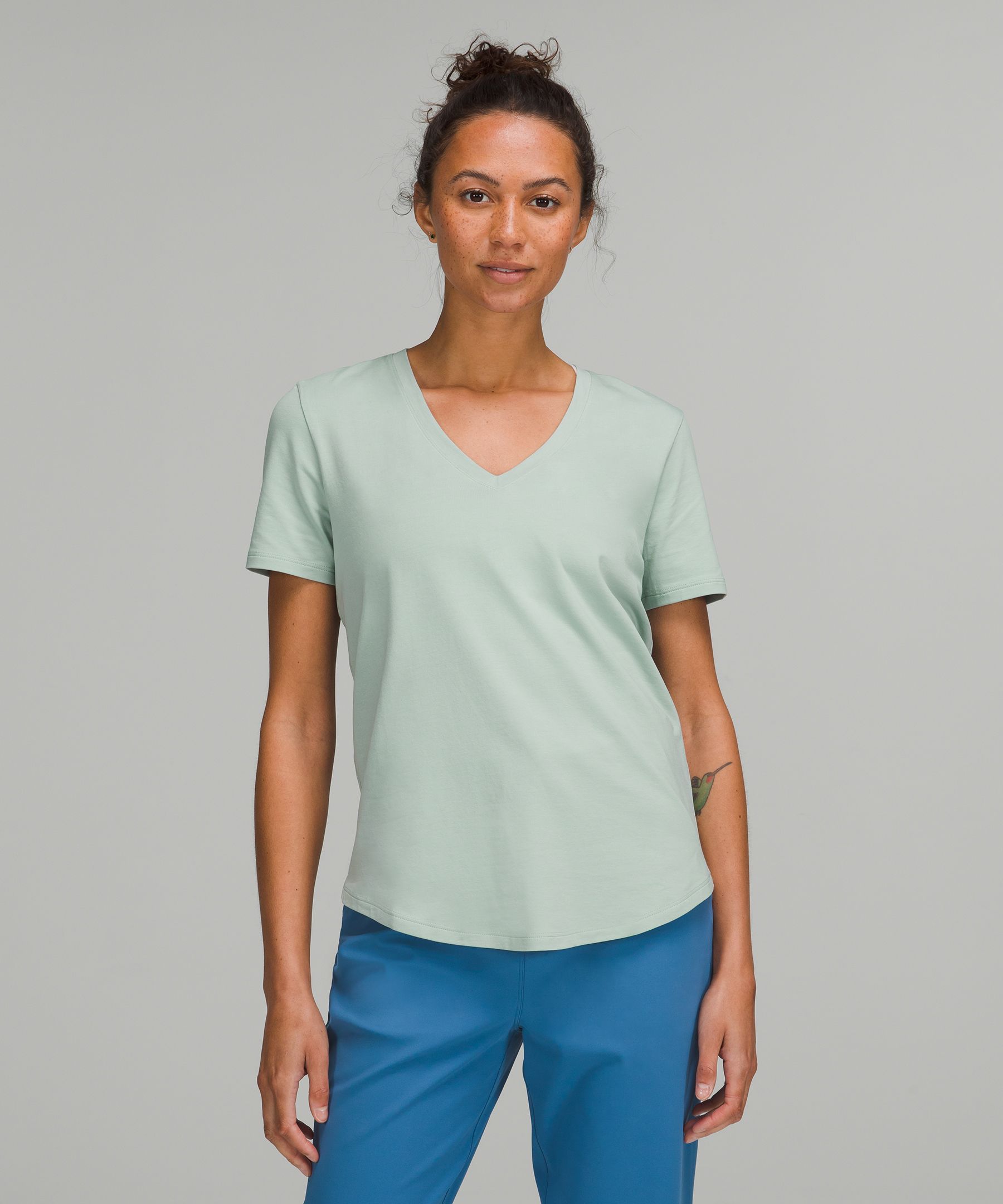 Lululemon Love V-neck T-shirt In Silver Blue