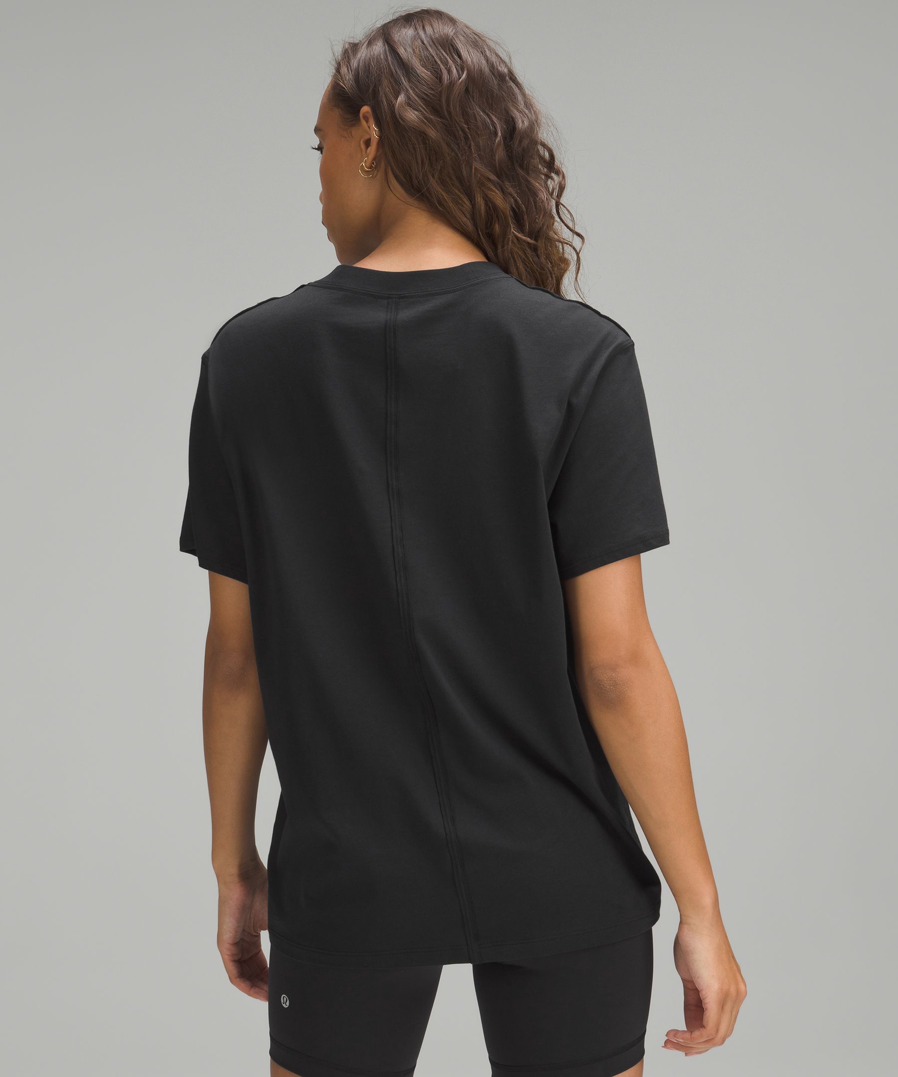 Shop Lululemon All Yours Cotton T-shirt In Black