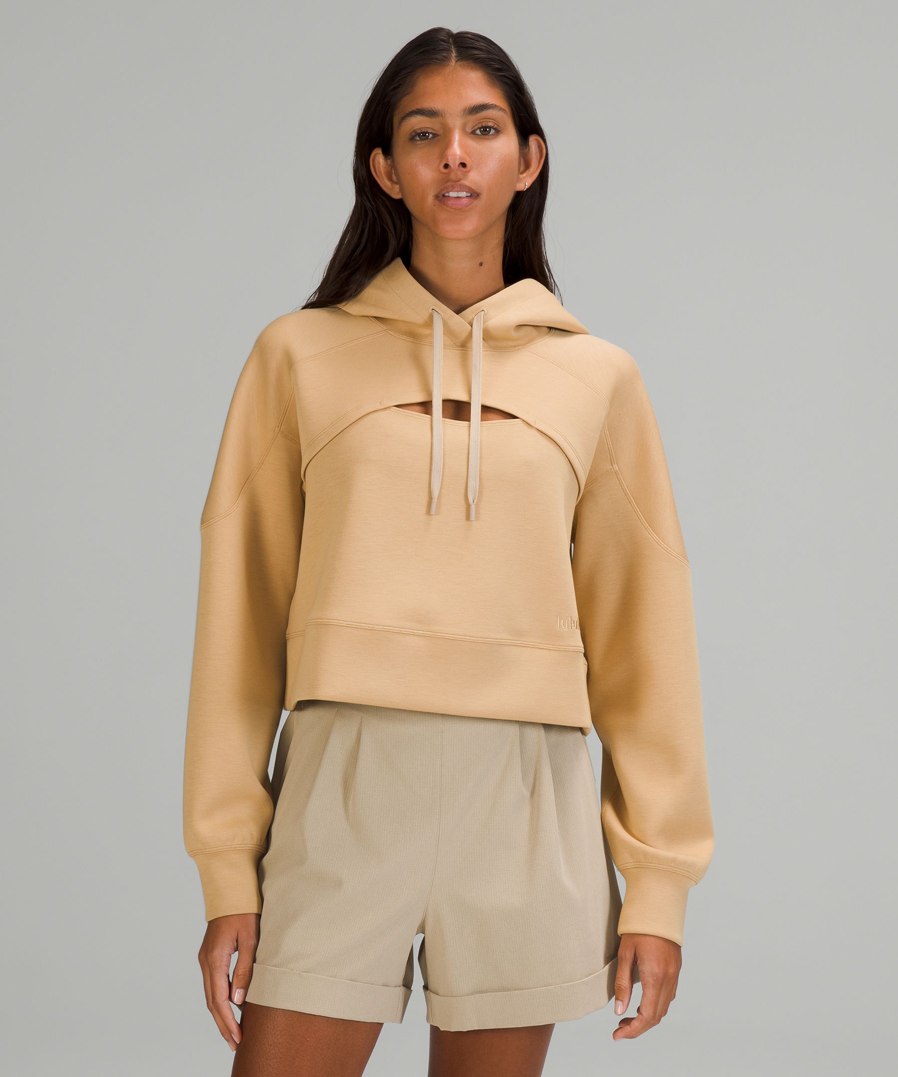 Cut front hotsell cropped hoodie