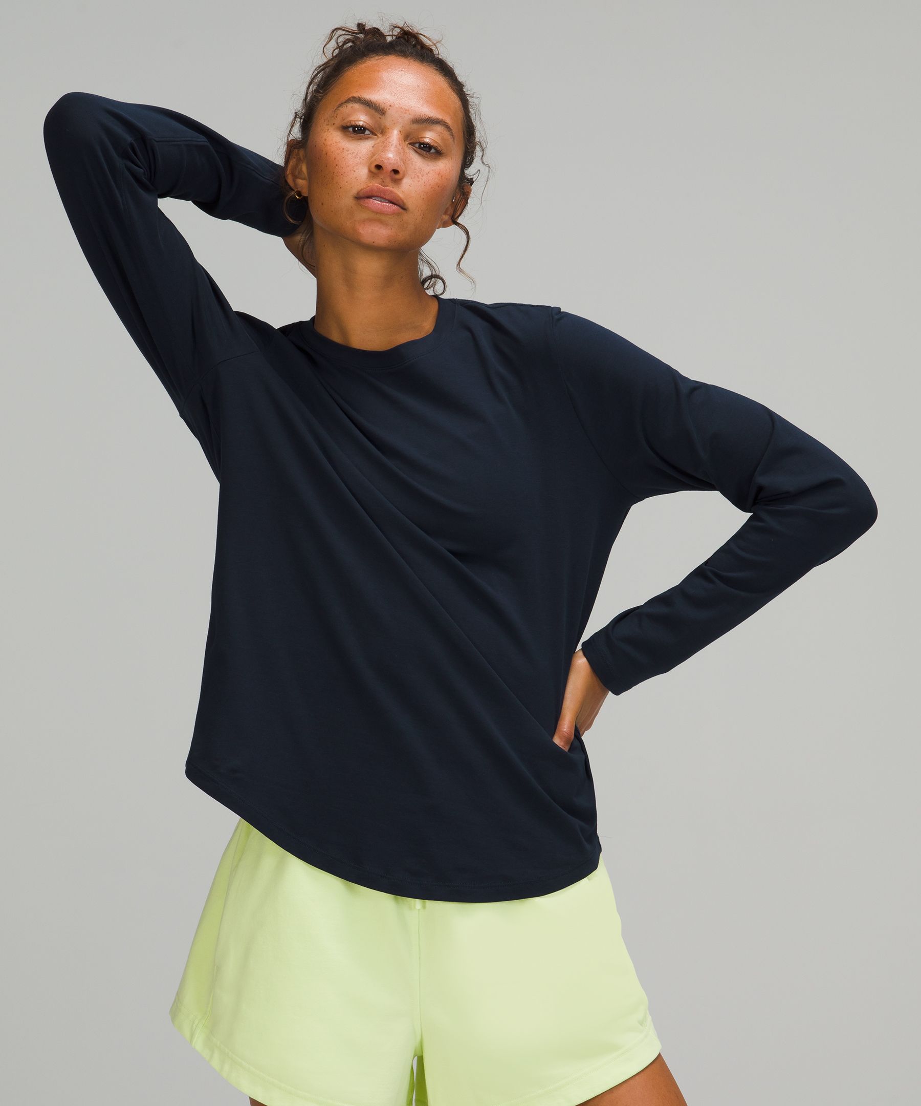 Lululemon Love Long Sleeve Shirt In Navy