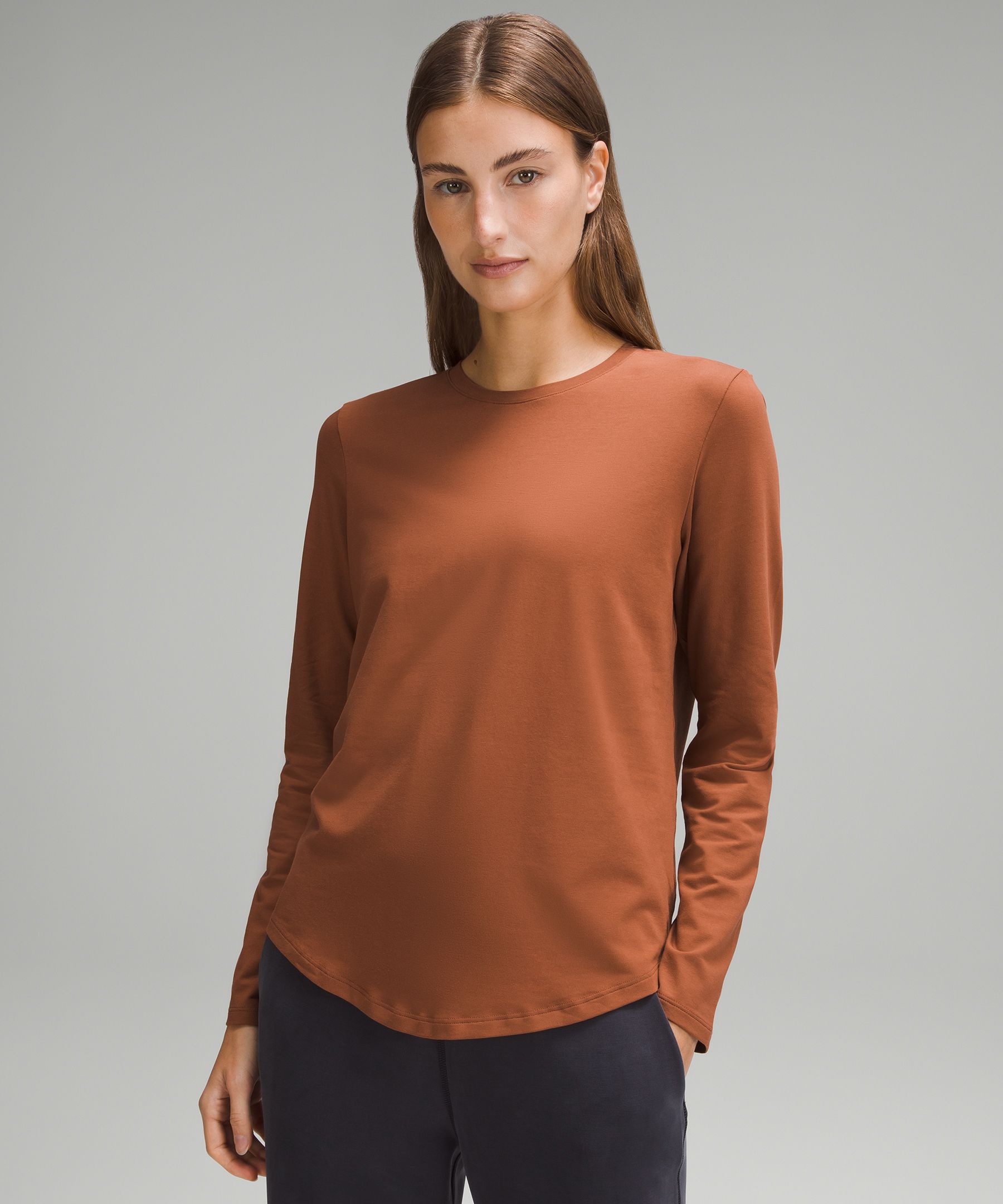 Lululemon Love Long-sleeve Shirt In Brown