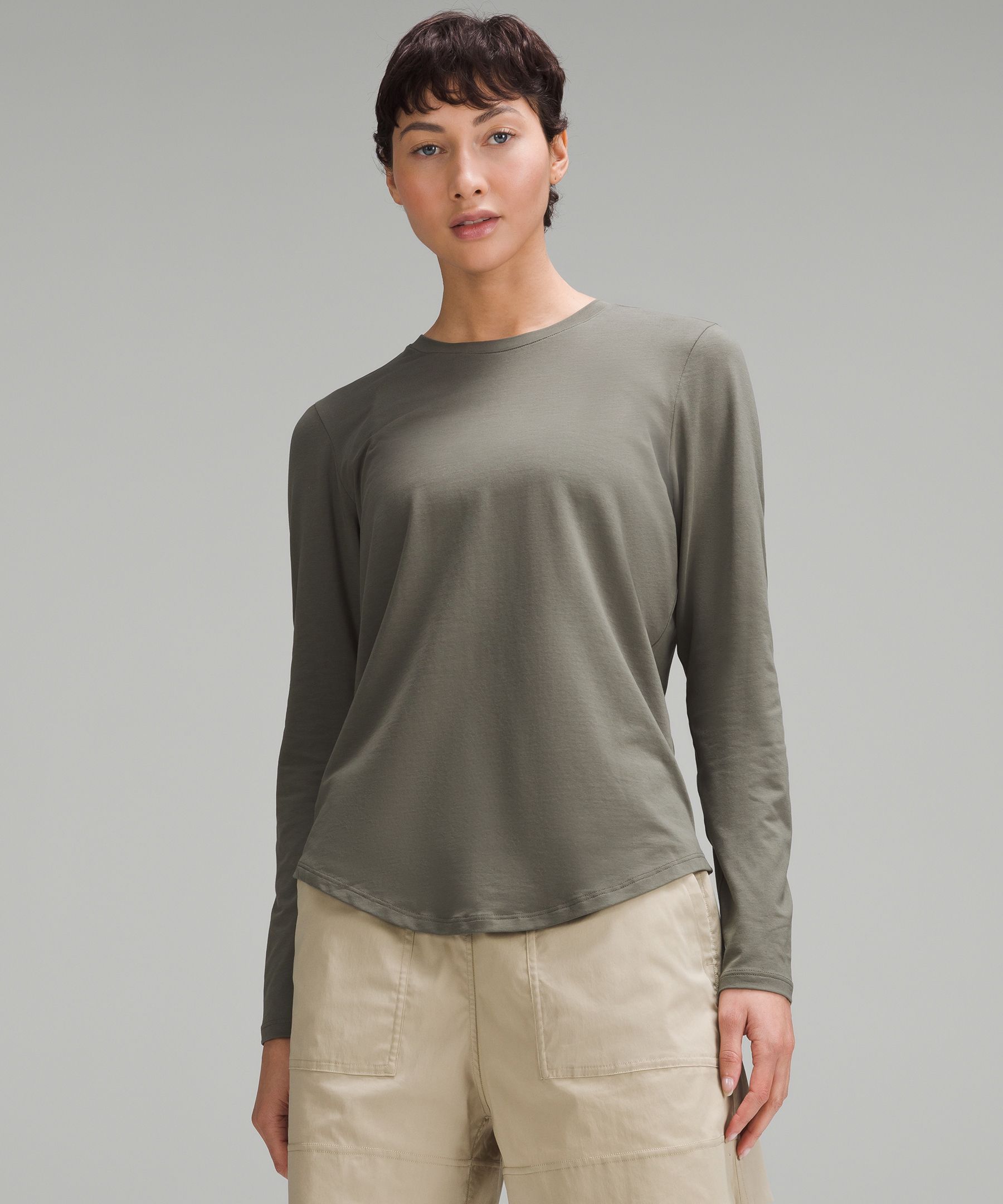 Lululemon Love Long Sleeve - Heathered Core Medium Grey, Size 4 in 2023