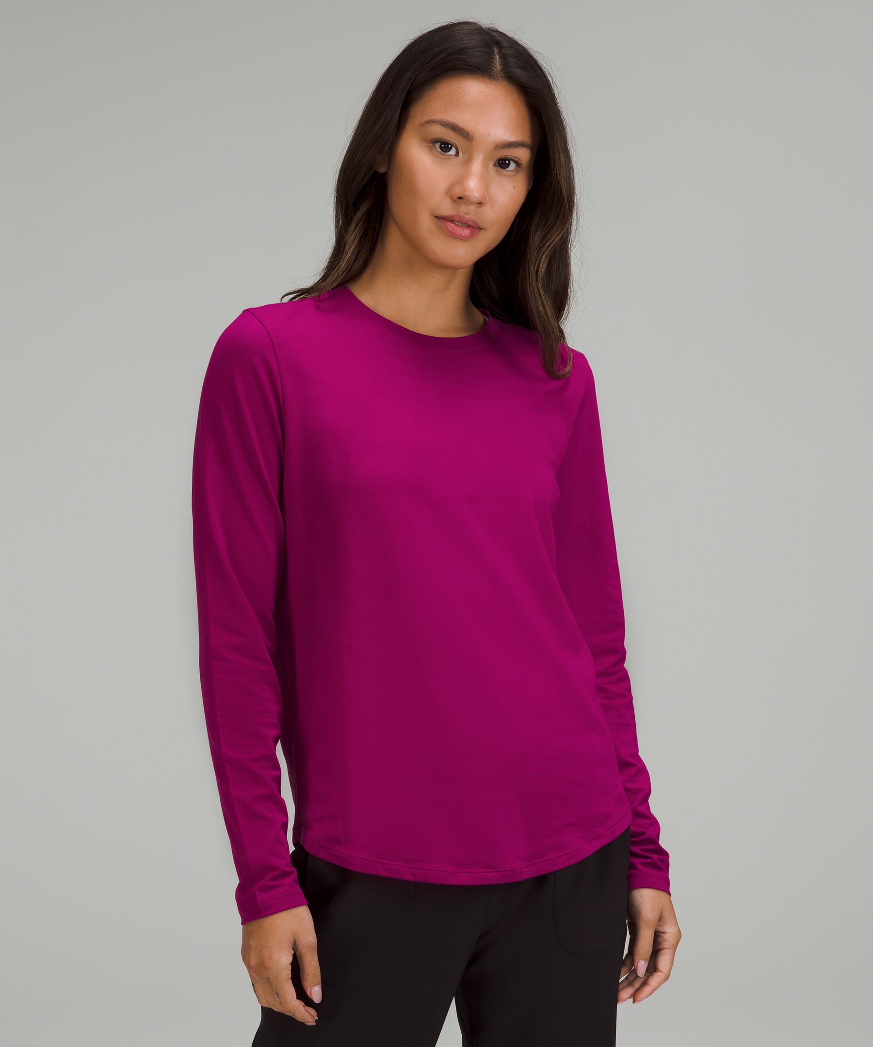 Lululemon Love Long Sleeve Shirt In Magenta Purple