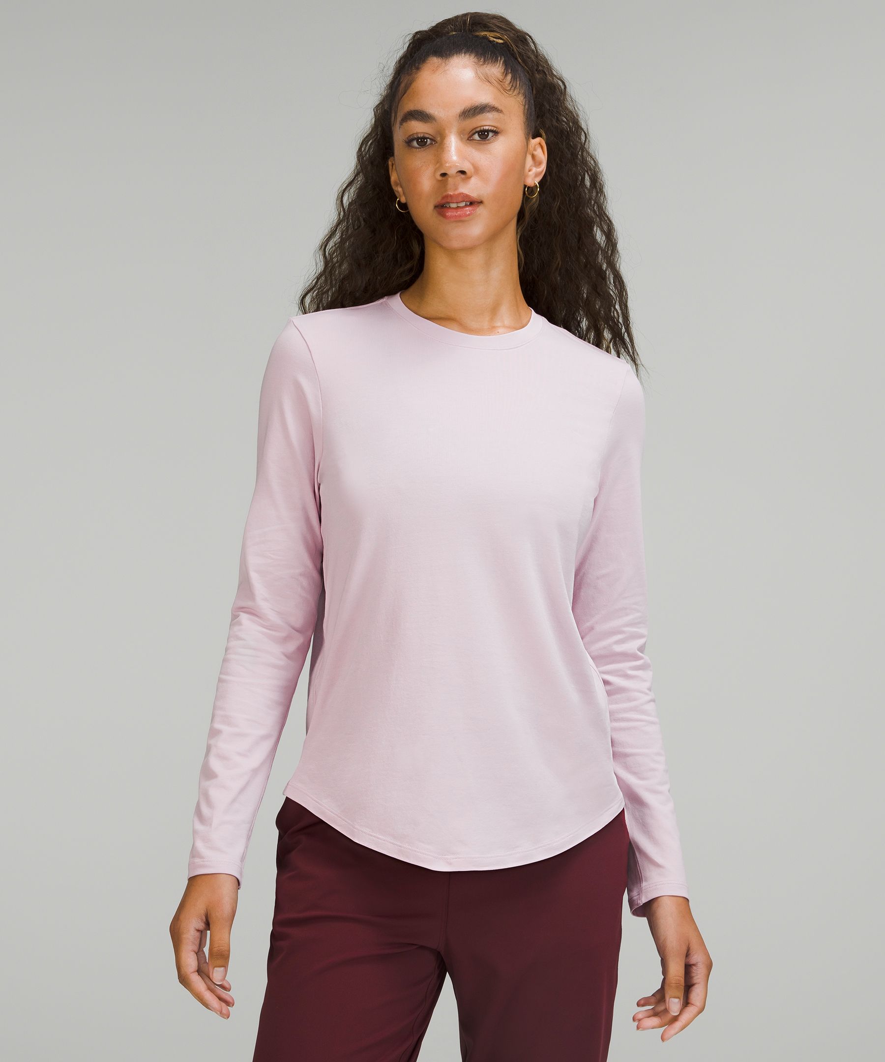 Lululemon Love Long Sleeve Shirt In Pink Peony