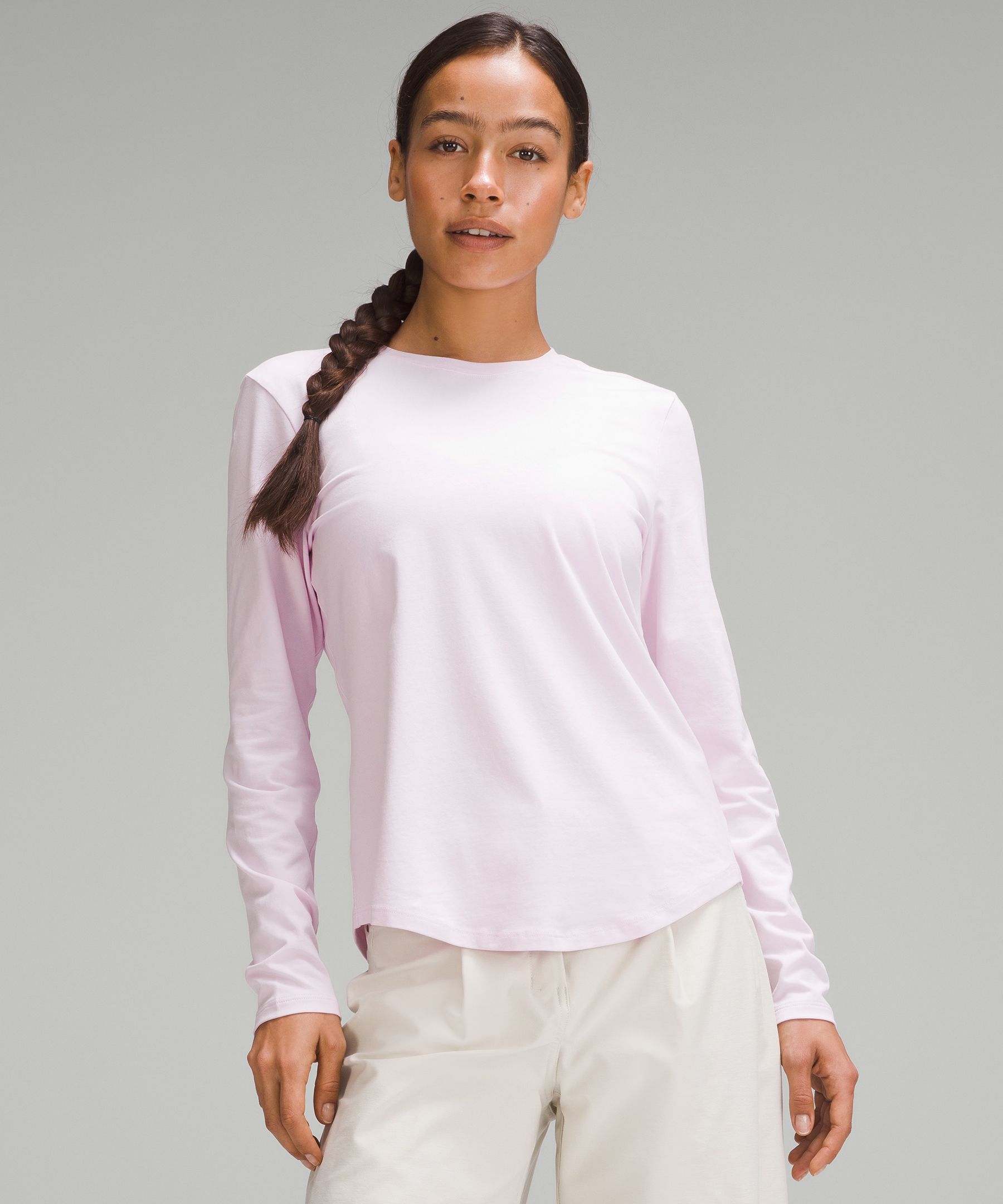 Lululemon Love Long-Sleeve Shirt - White - Size 14 Pima Cotton Fabric