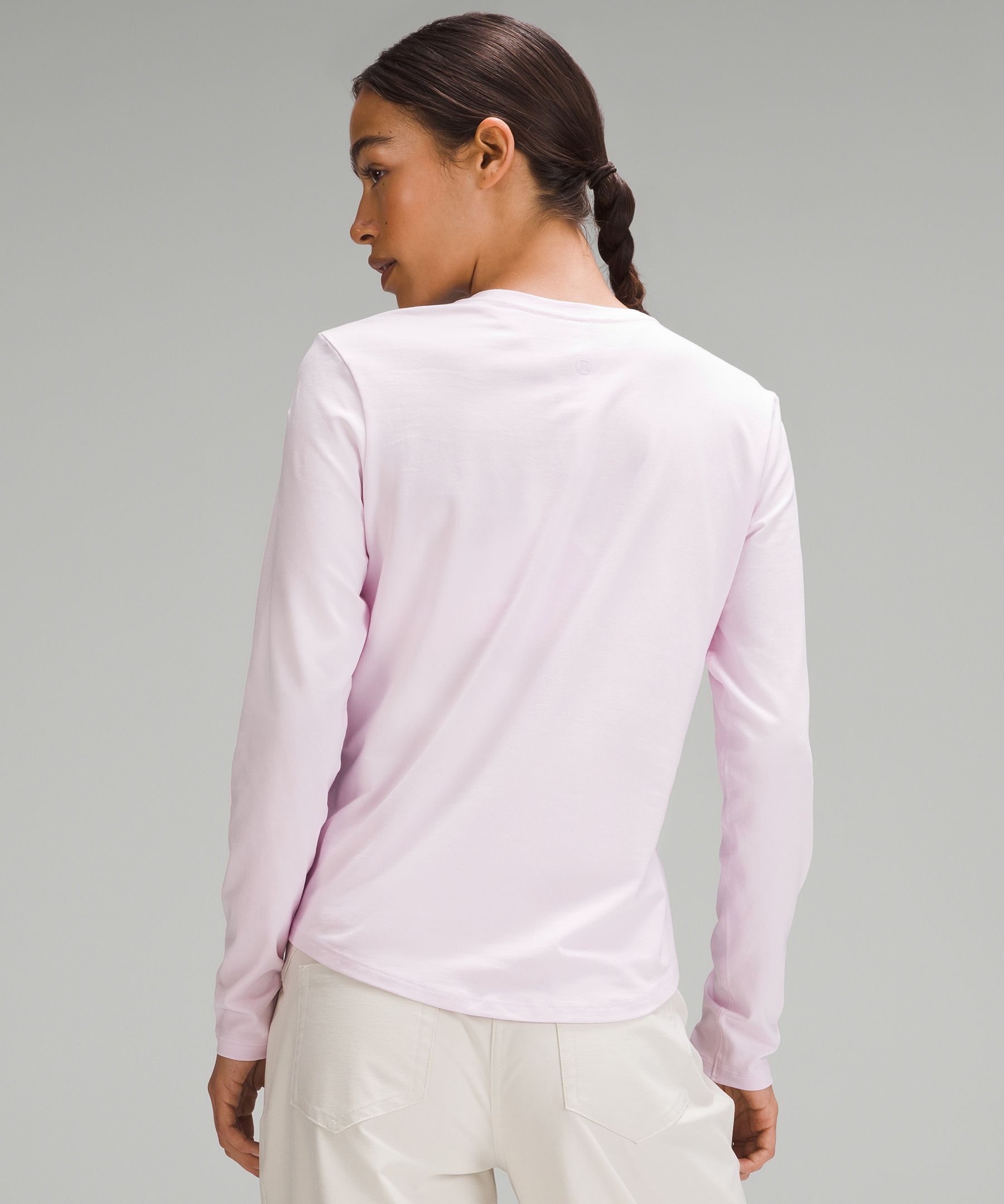 Lululemon Love Long-Sleeve Shirt - Pink - Size 4 Pima Cotton Fabric