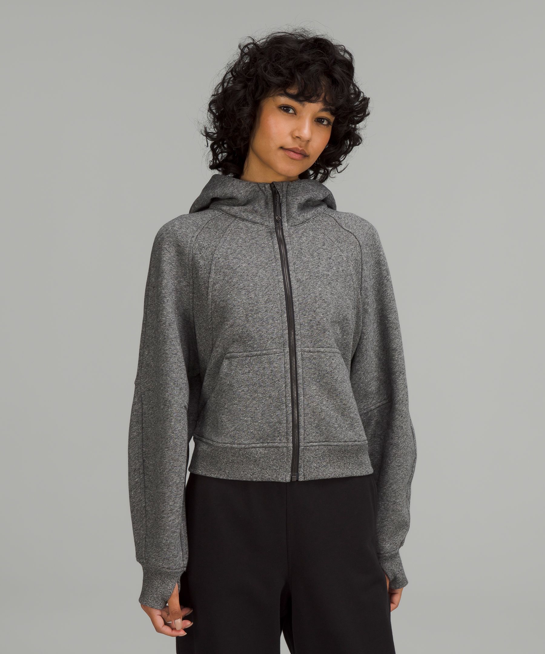 Lululemon Scuba Oversized Full-zip In Heathered Speckled Black