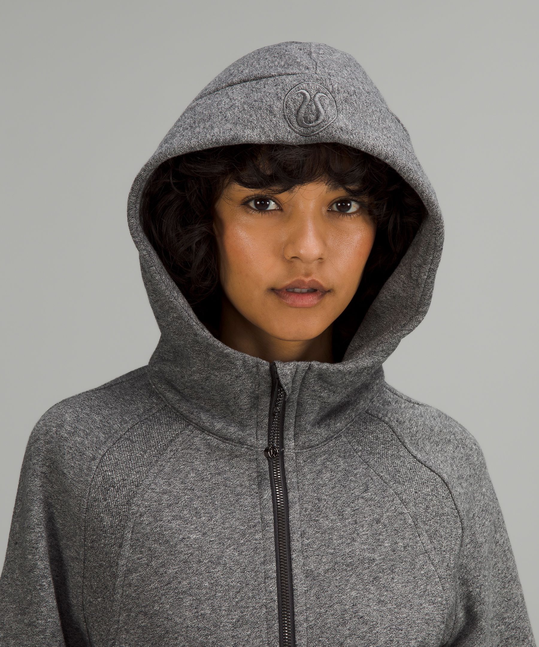 Lululemon Scuba Oversized Full Zip - Heathered Speckled Black