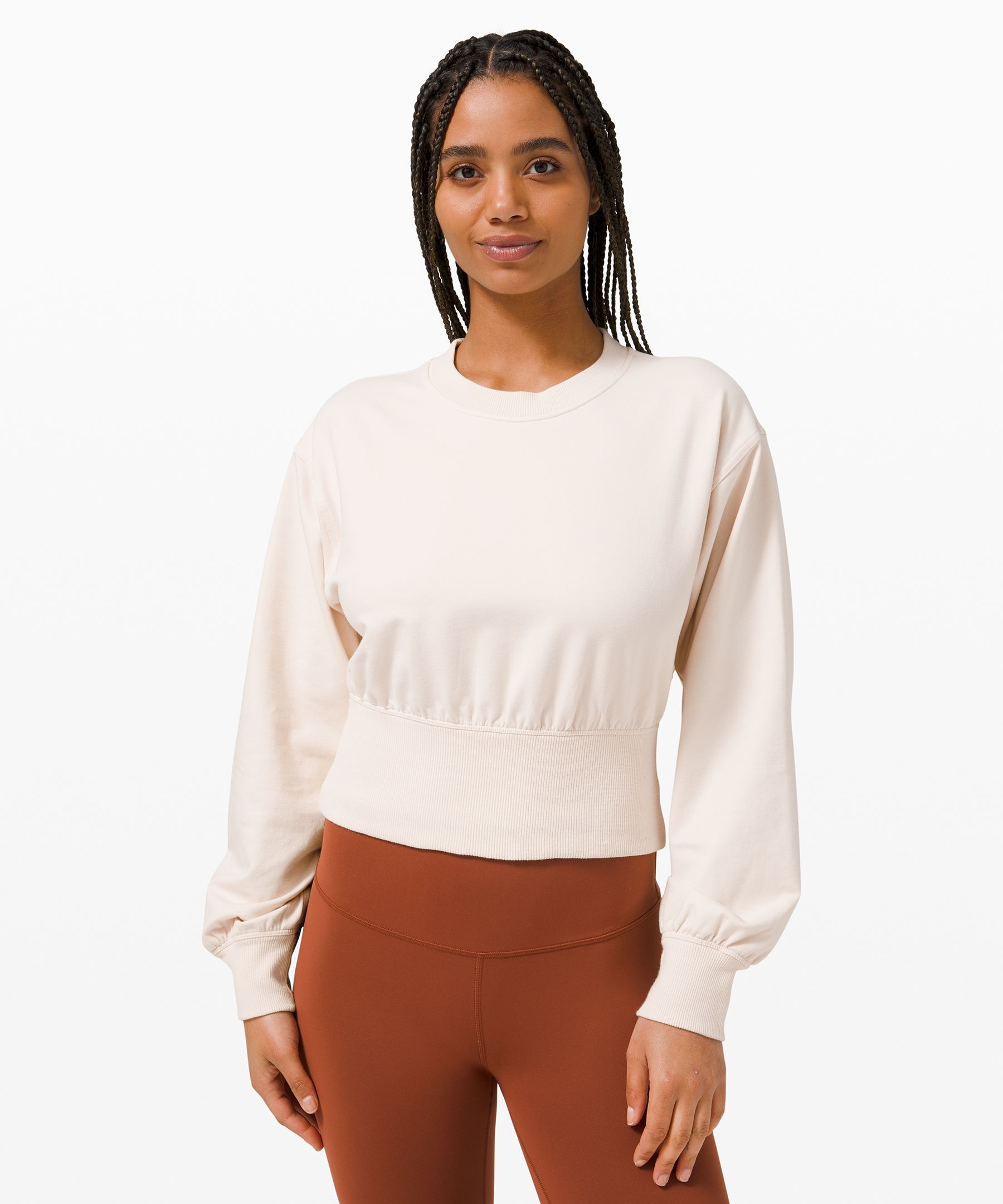 Lululemon Ribbed Contoured-Waist Crew pullover