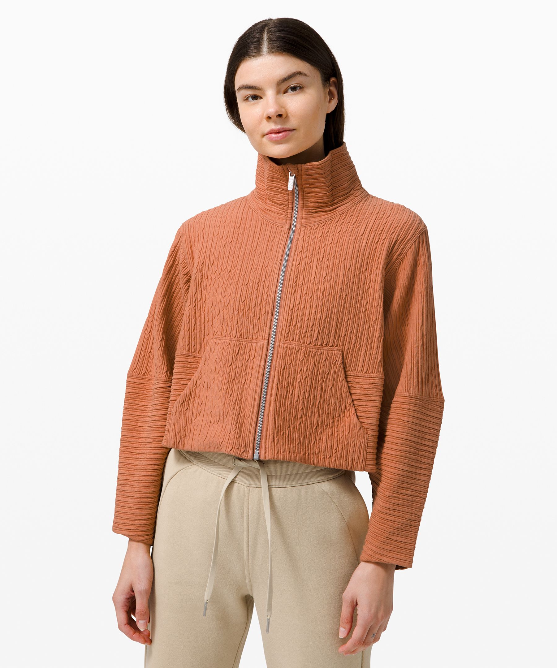 Orange cropped outlet jacket