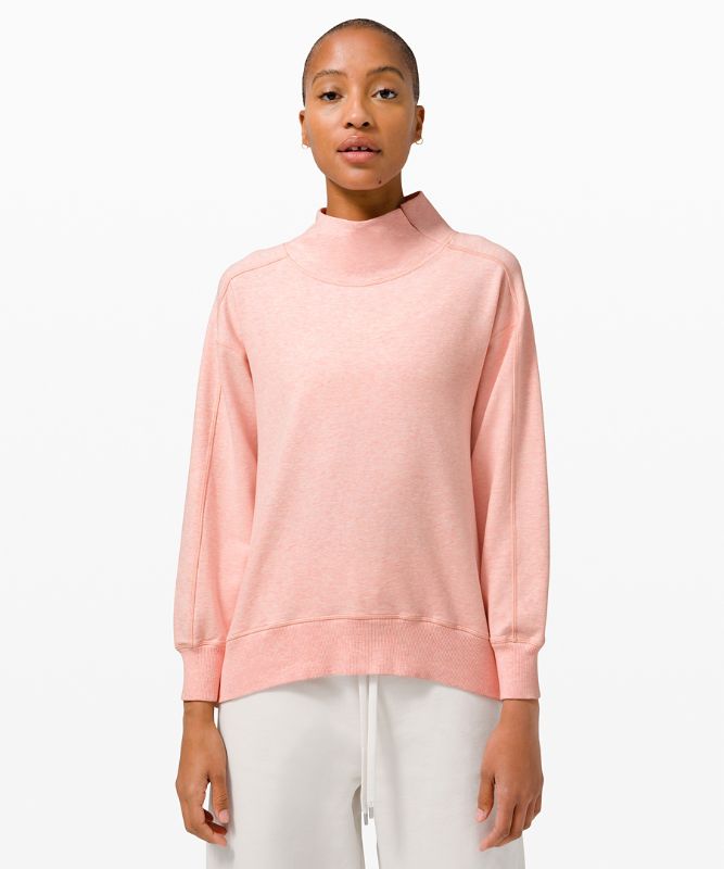 Relaxed French Terry Mock Neck