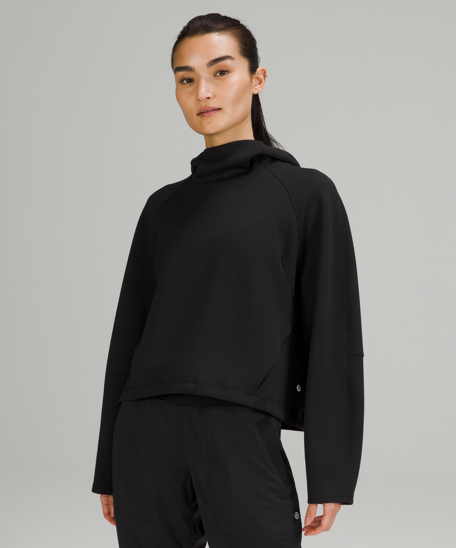 Lululemon Airwrap Modal Pullover Hoodie In Black