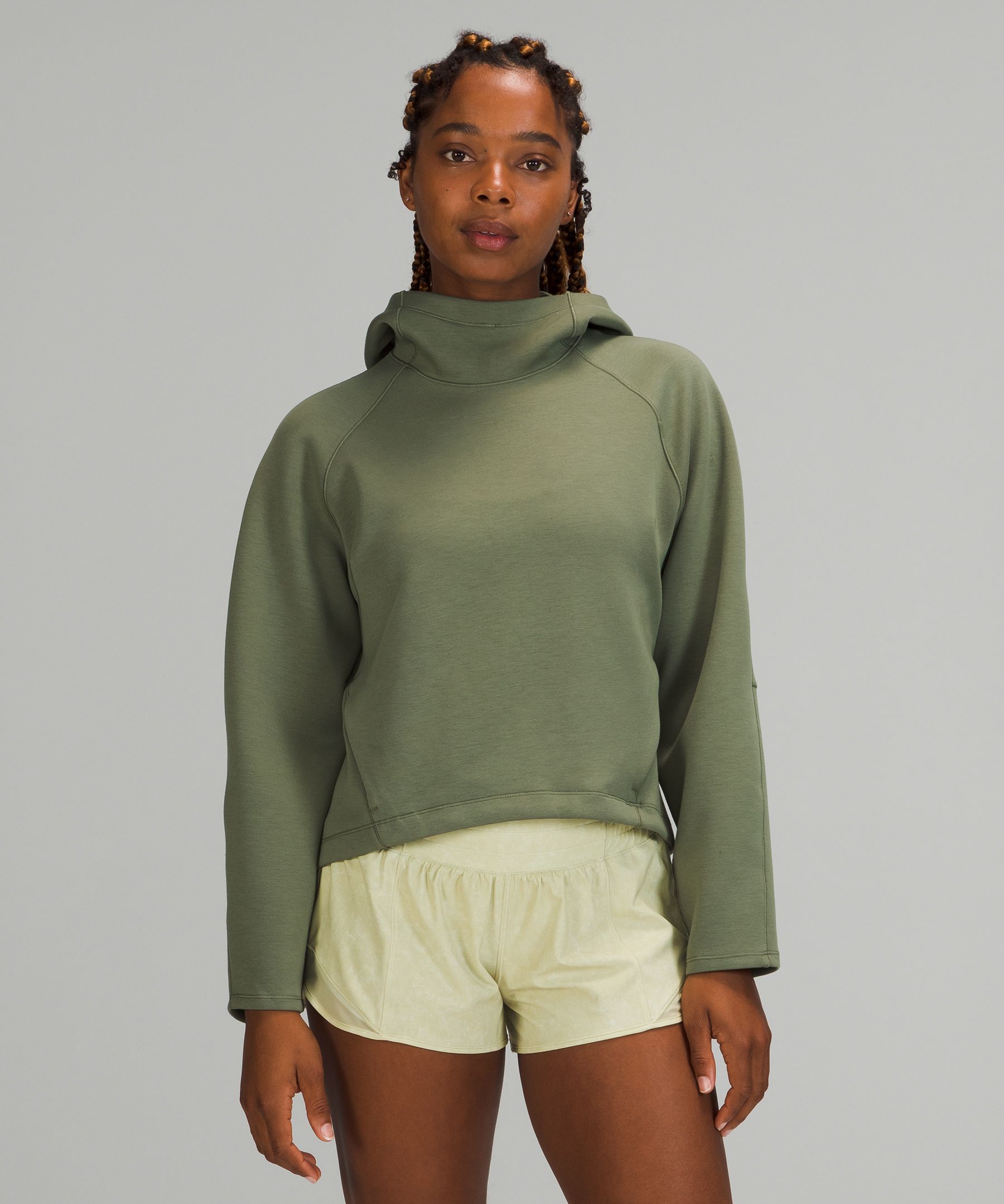Lululemon Airwrap Modal Pullover Hoodie In Green Twill