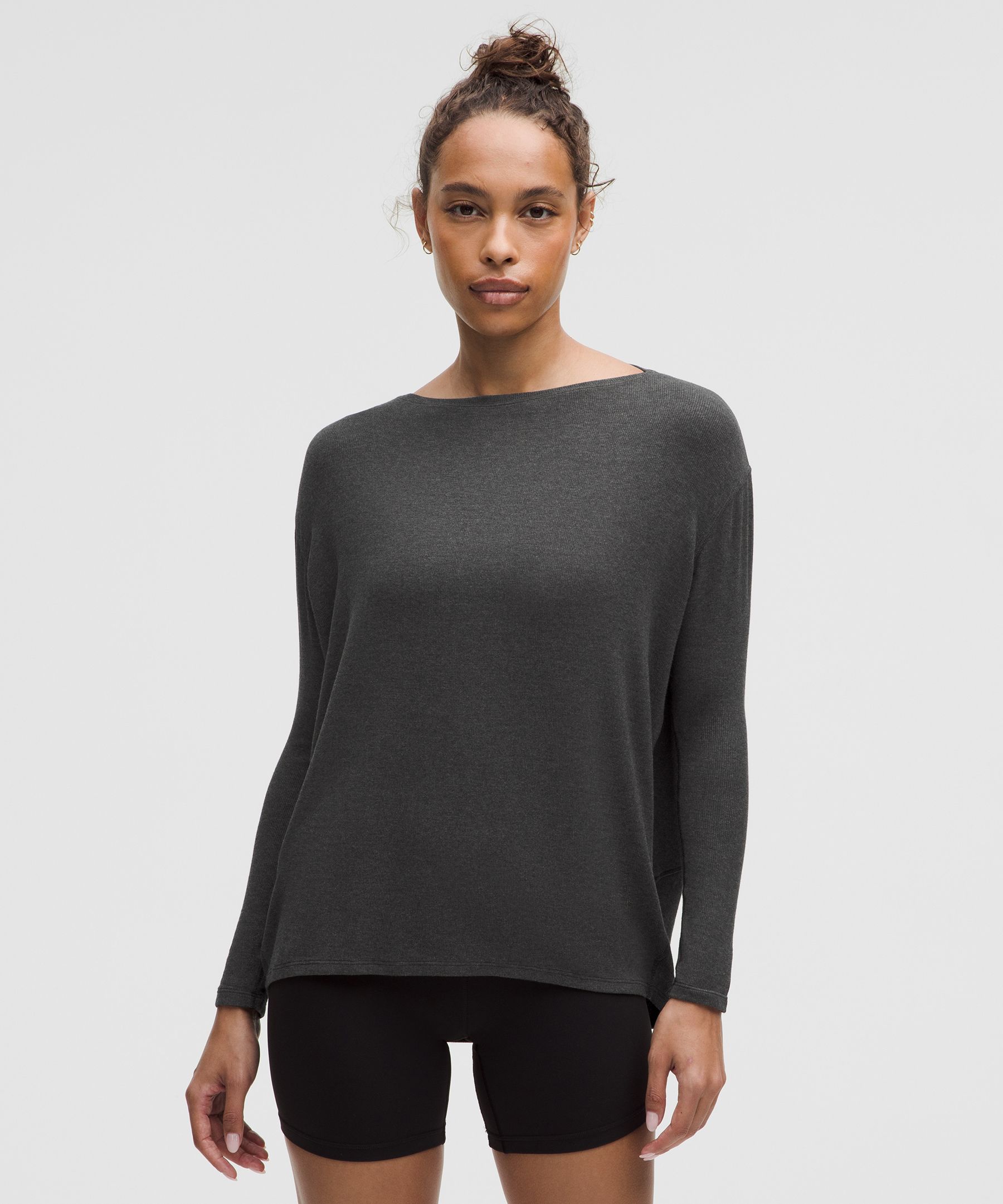 Back in Action Long-Sleeve Ribbed Shirt