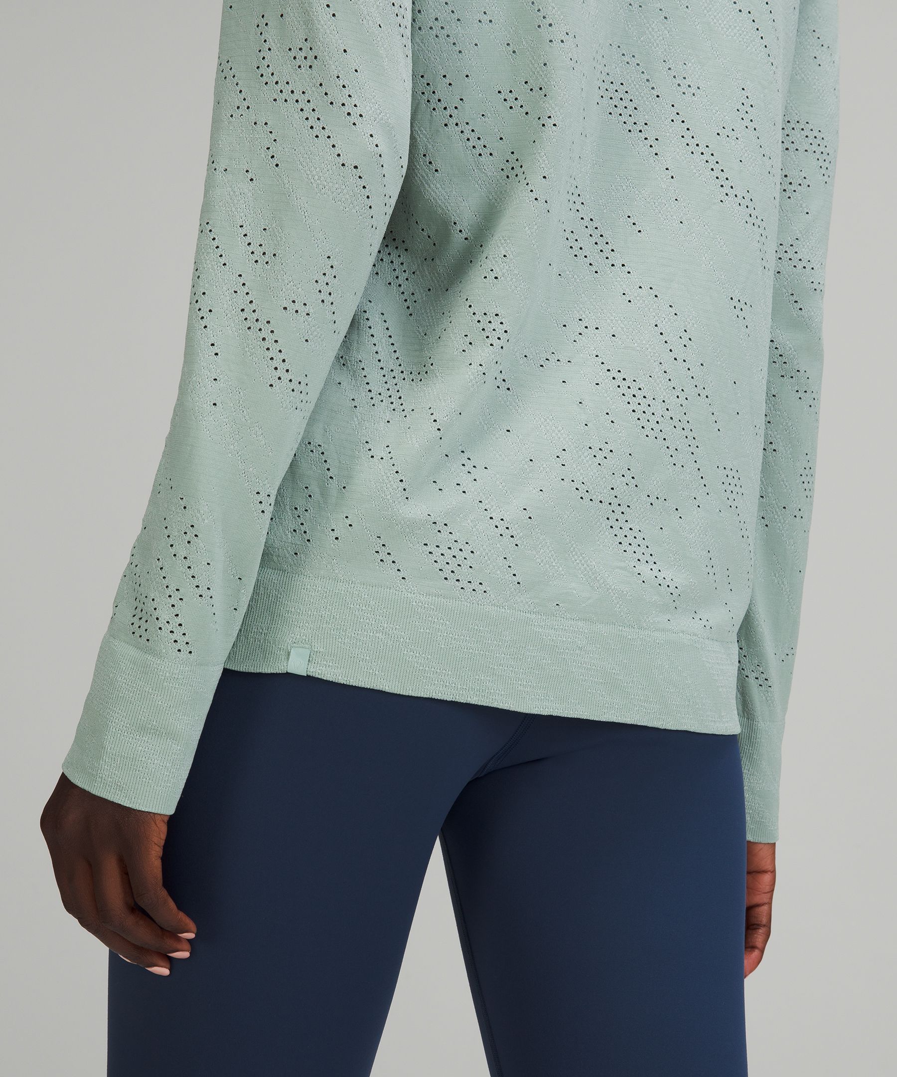 Lululemon Swiftly Tech Long Sleeve (Breeze) *Relaxed Fit - Sheer Blue /  White / Black - lulu fanatics