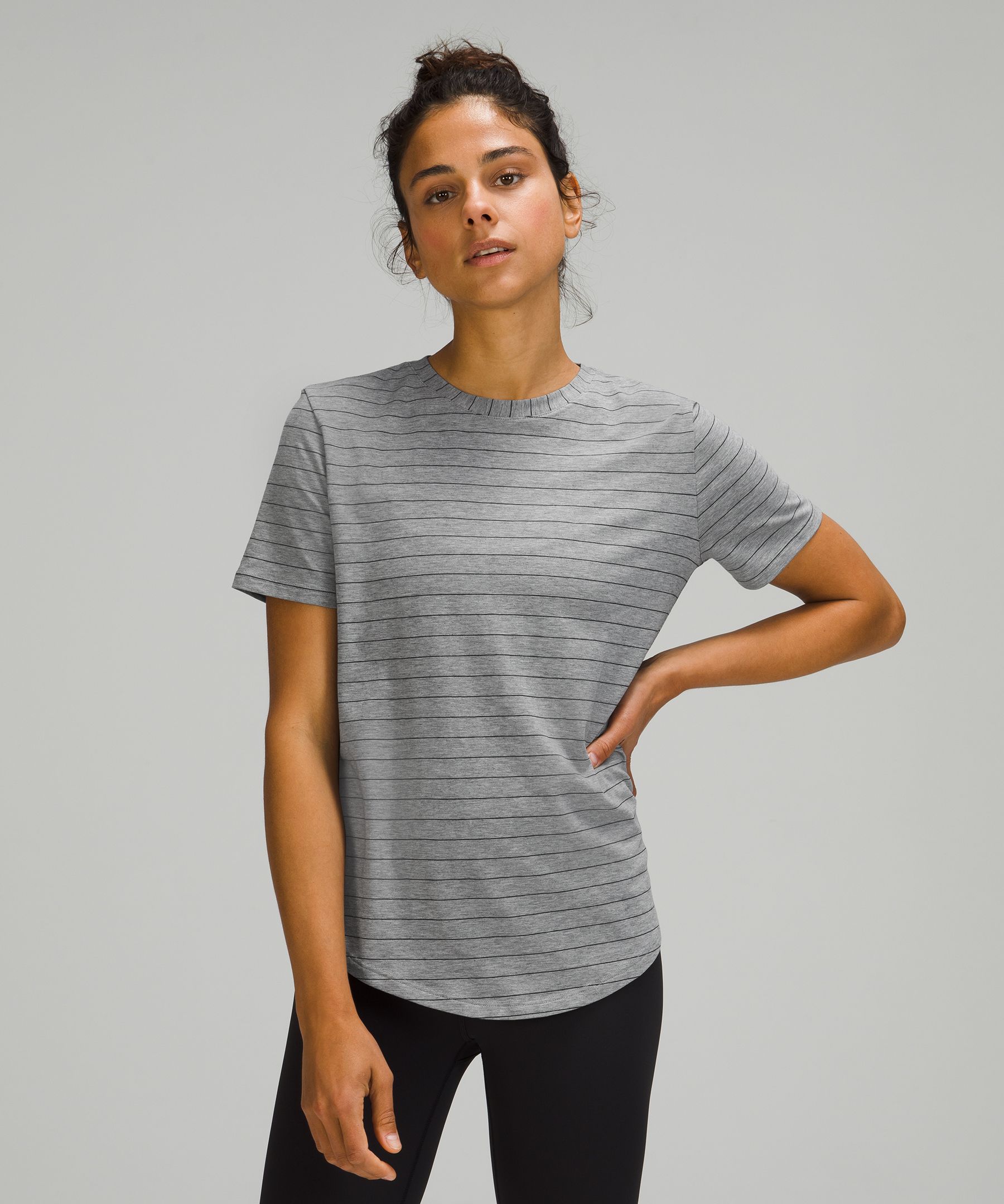 Love Curved-Hem Crewneck T-Shirt