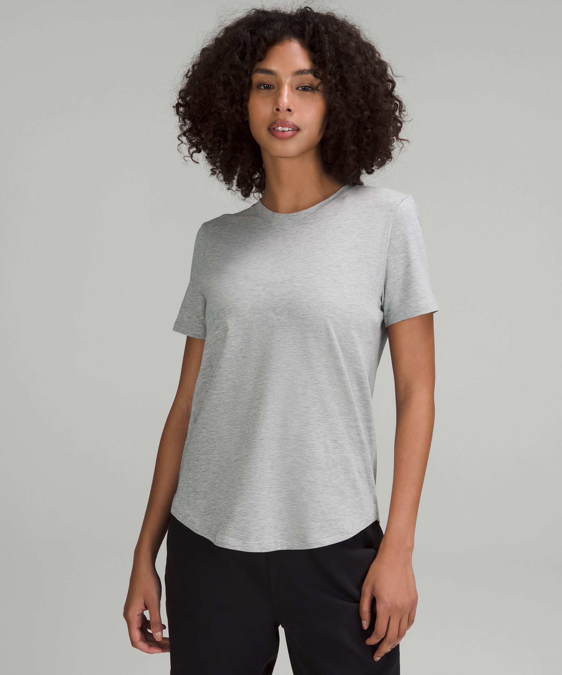 Lululemon Love Crewneck T-Shirt Sweatshirt - Grey - Size 20 Pima Cotton Fabric