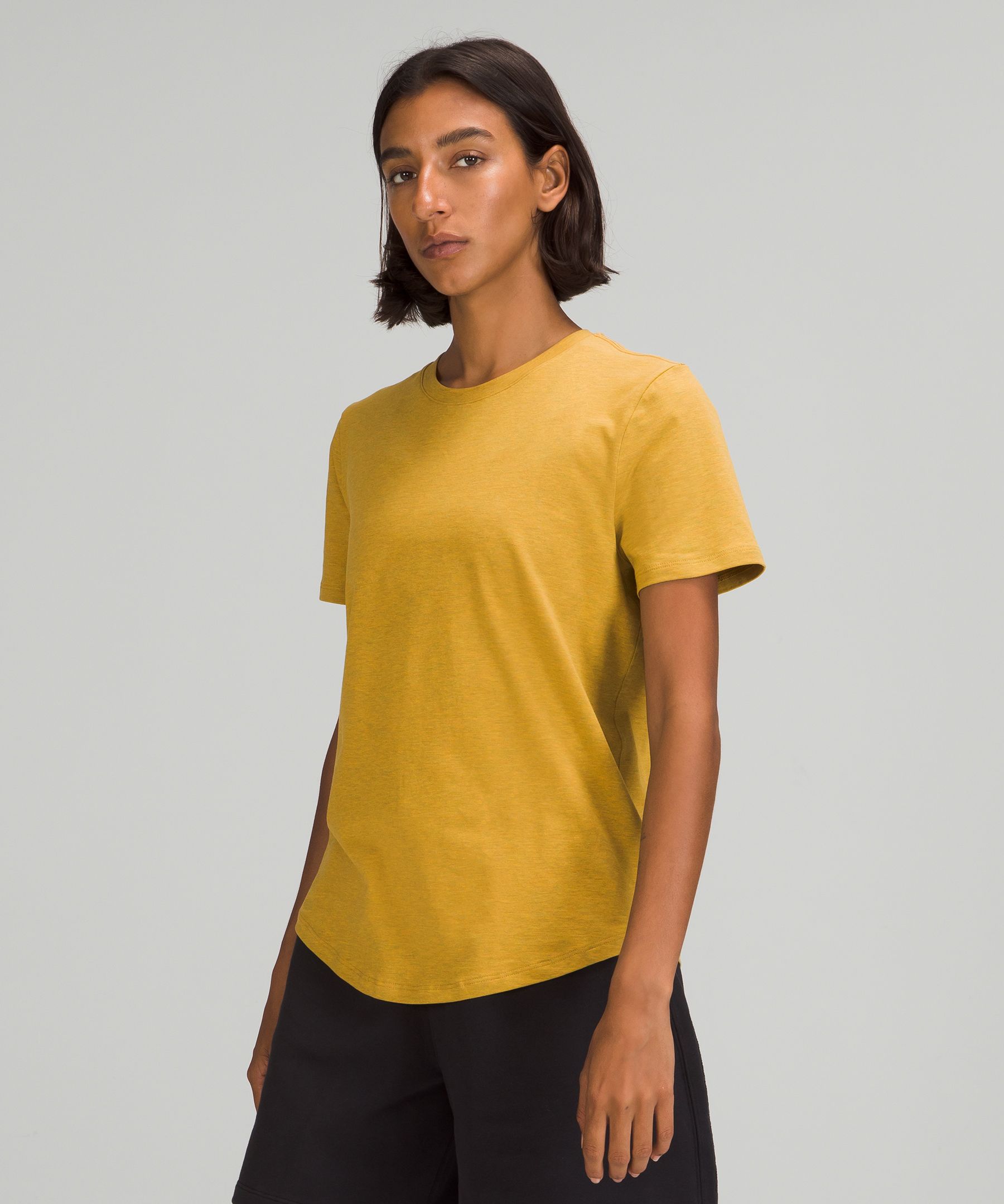 Lululemon Love Crew Short Sleeve T-shirt In Heathered Auric Gold