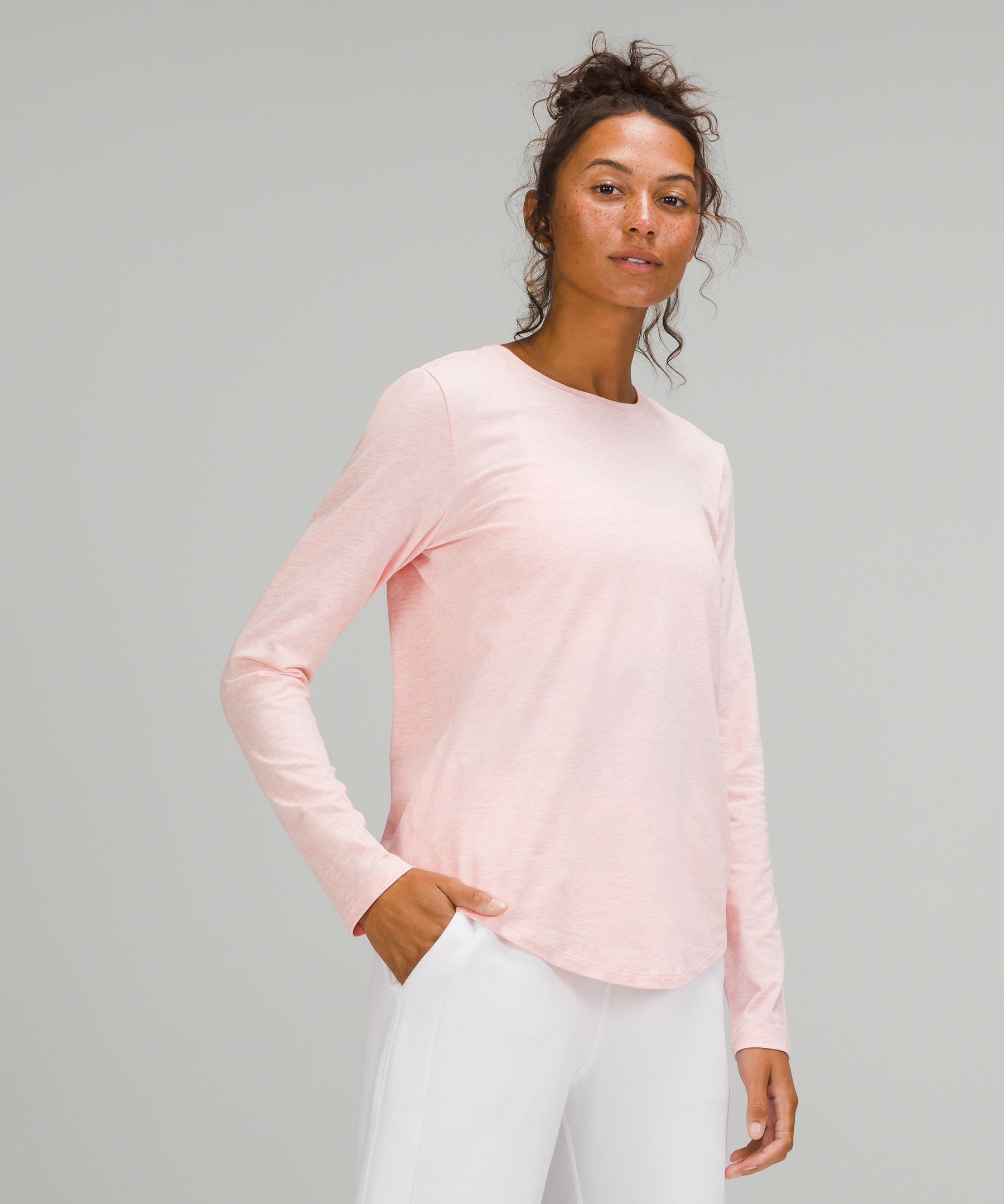 Lululemon Love Long Sleeve Shirt In Pink
